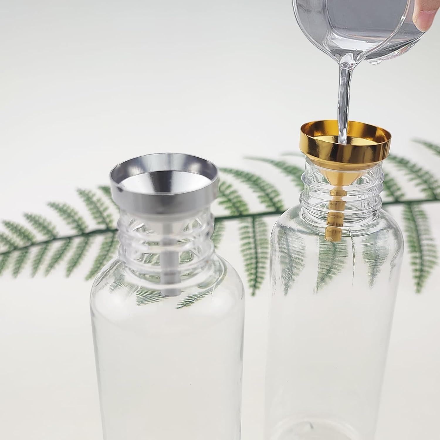 Paquete de 20 embudos metálicos pequeños Jaczora con 2 pipetas