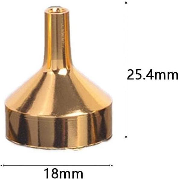 Set de 6 Embudos Metálicos Dorados Zhuluck para Cocina