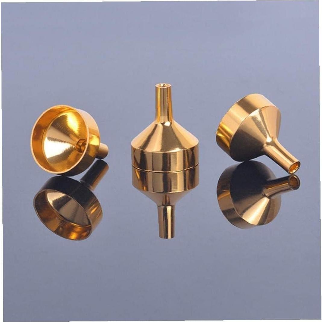 Set de 6 Embudos Metálicos Dorados Zhuluck para Cocina