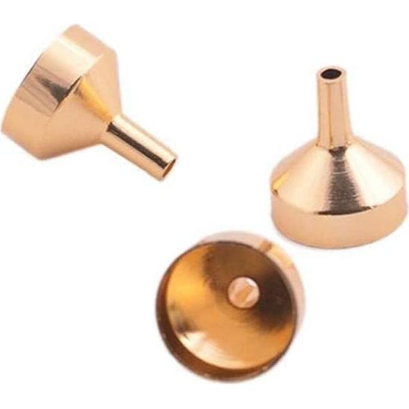Set de 6 Embudos Metálicos Dorados Zhuluck para Cocina