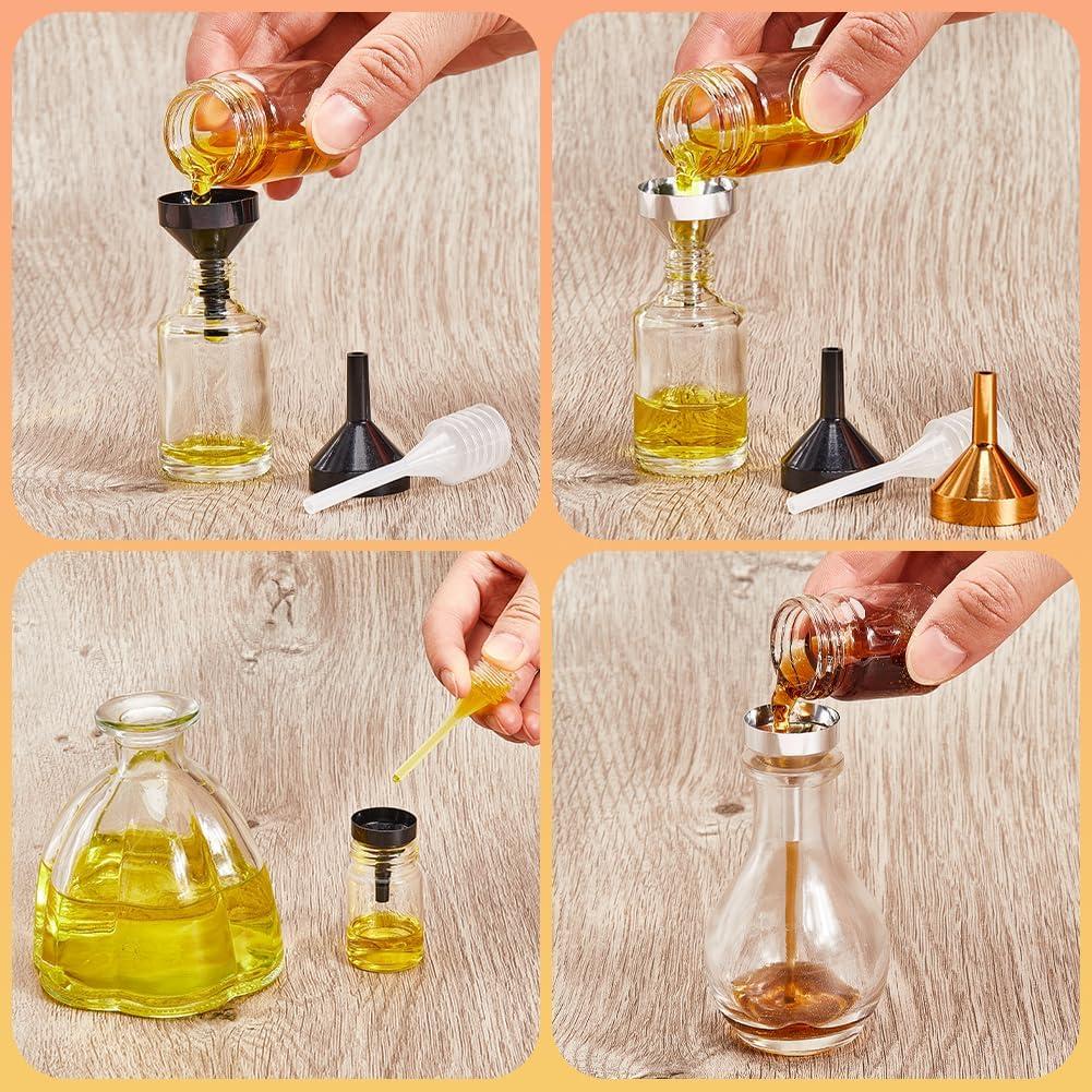 Set 18Pcs Mini Embudos de Aluminio GORGECRAFT con Pipetas