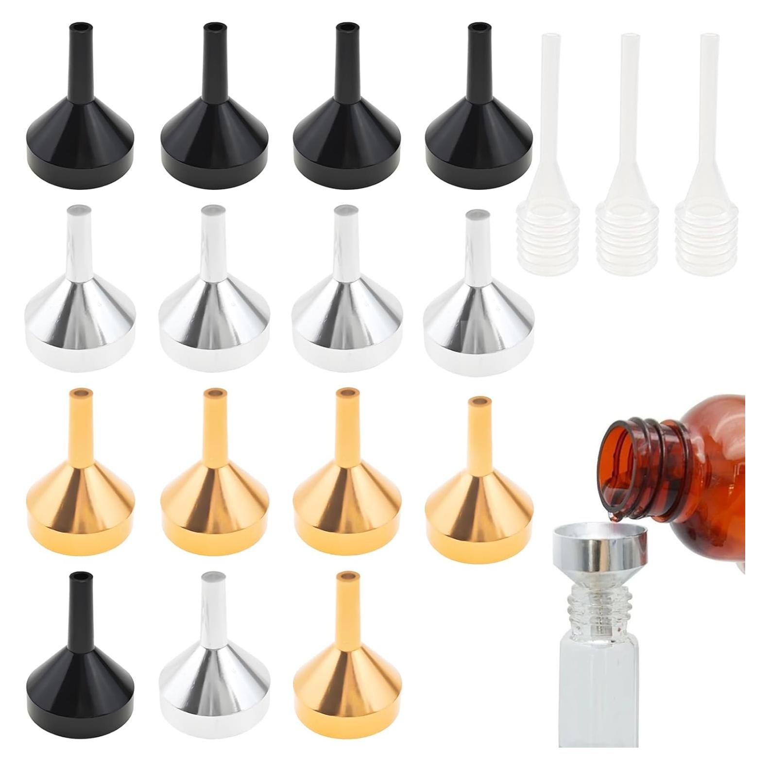 15 Embudos Metálicos Pequeños Capiant + 3 Mini Pipetas