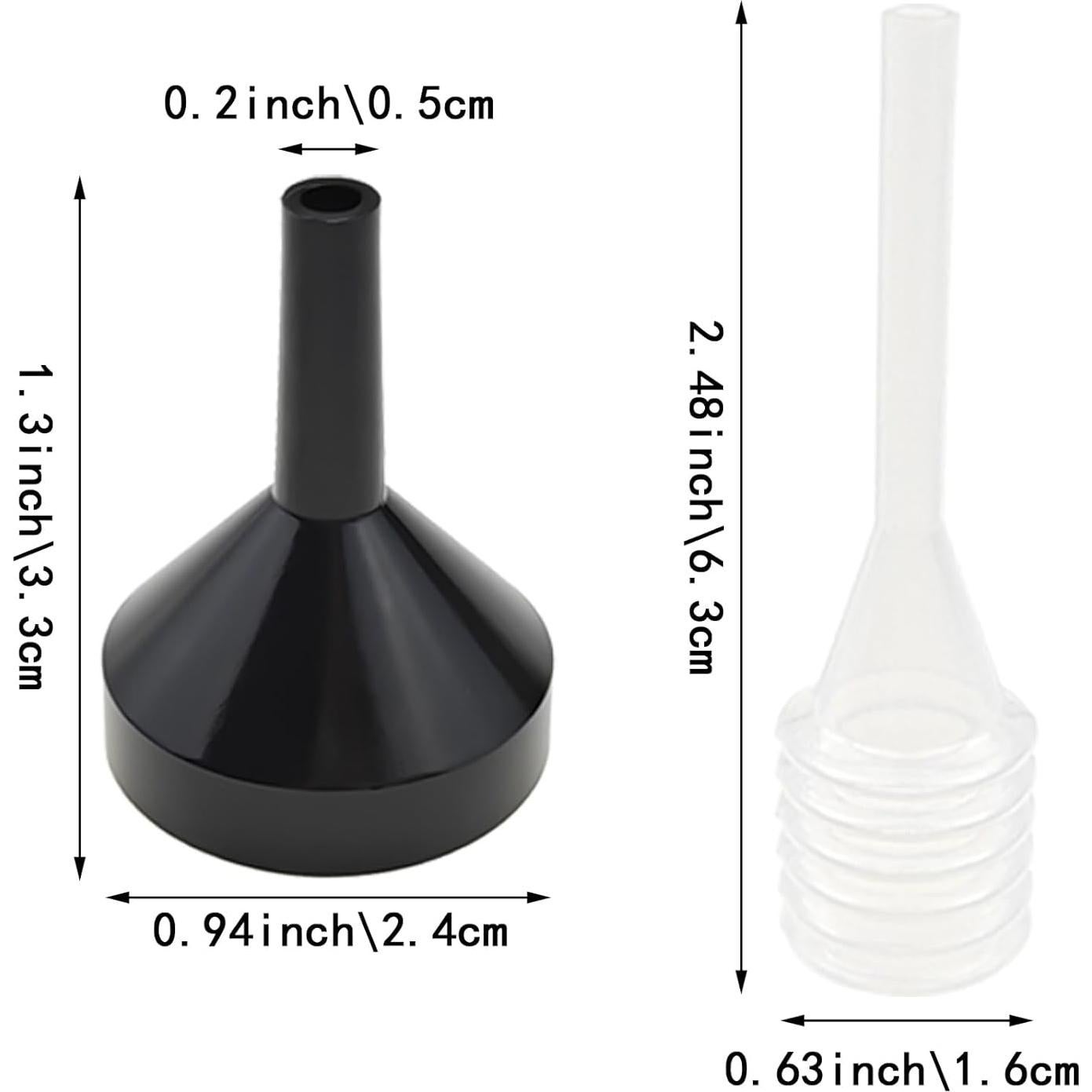 15 Embudos Metálicos Pequeños Capiant + 3 Mini Pipetas
