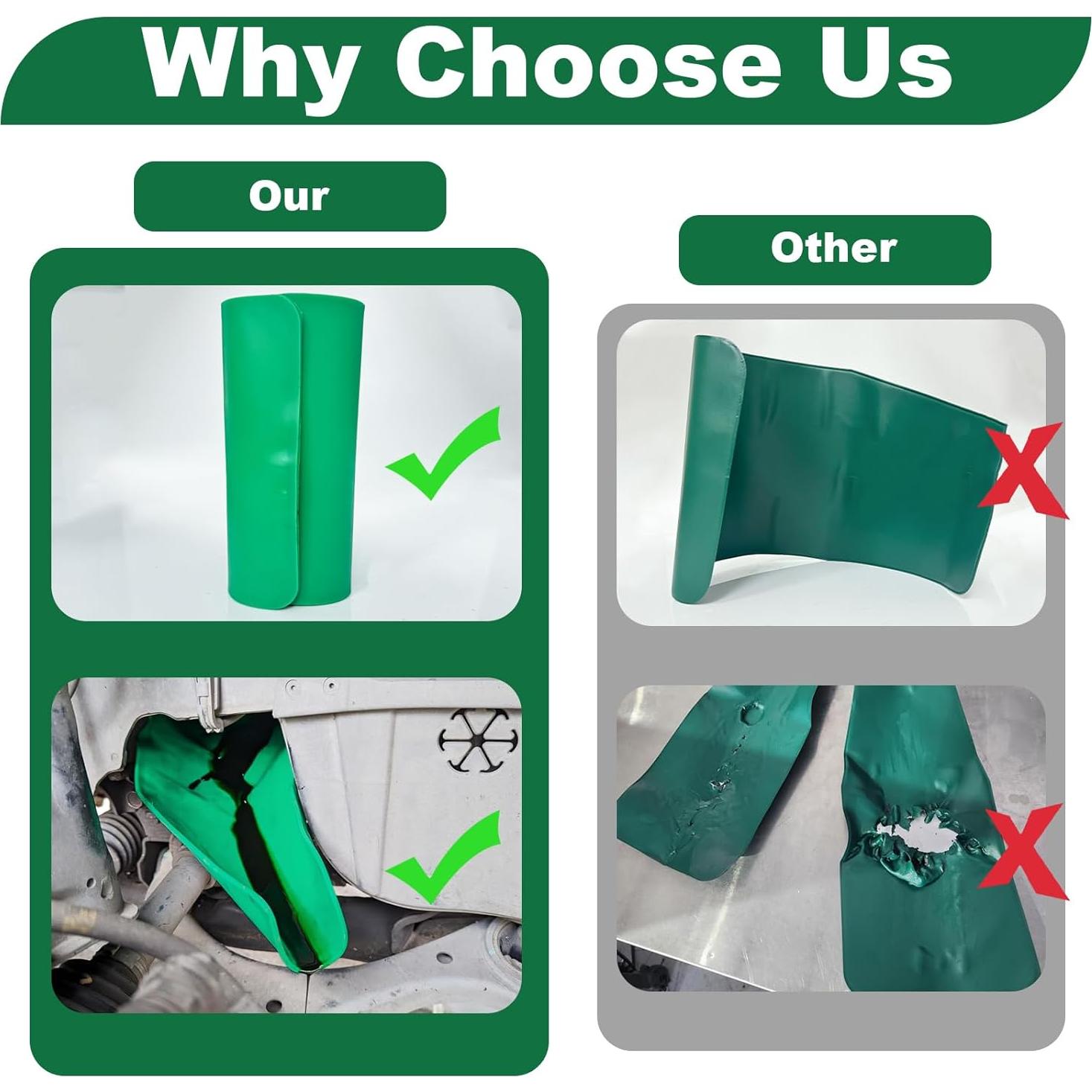 Embudo Flexible Plegable SZTJHN para Aceite 37.1cm Verde