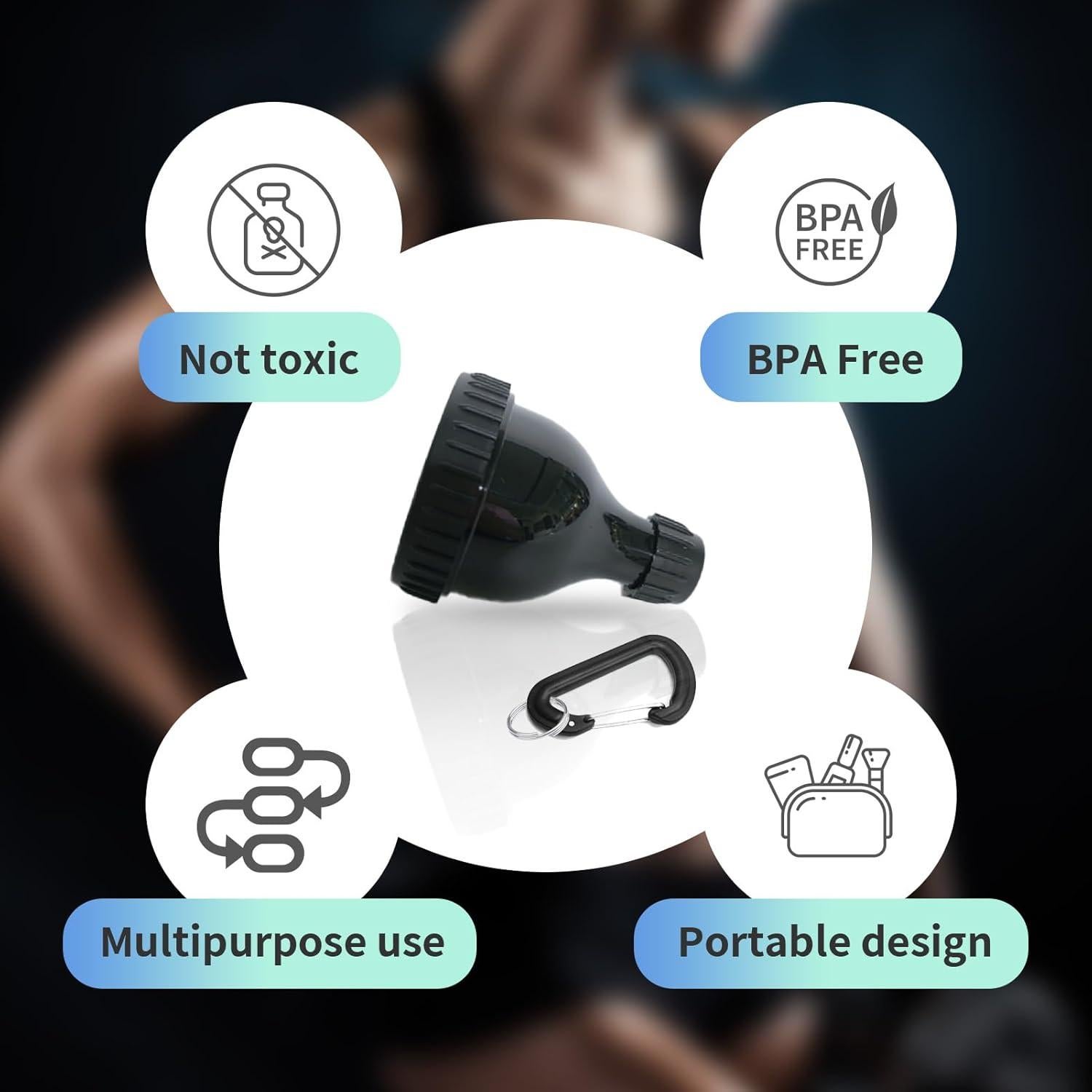 Contenedor de Polvo de Proteína PEHADU 2 Pack con Embudo