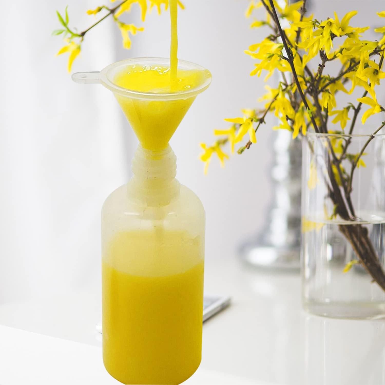 12 Botellas Aplicadoras 30ml XYSMZM con Mini Embudos Blancas