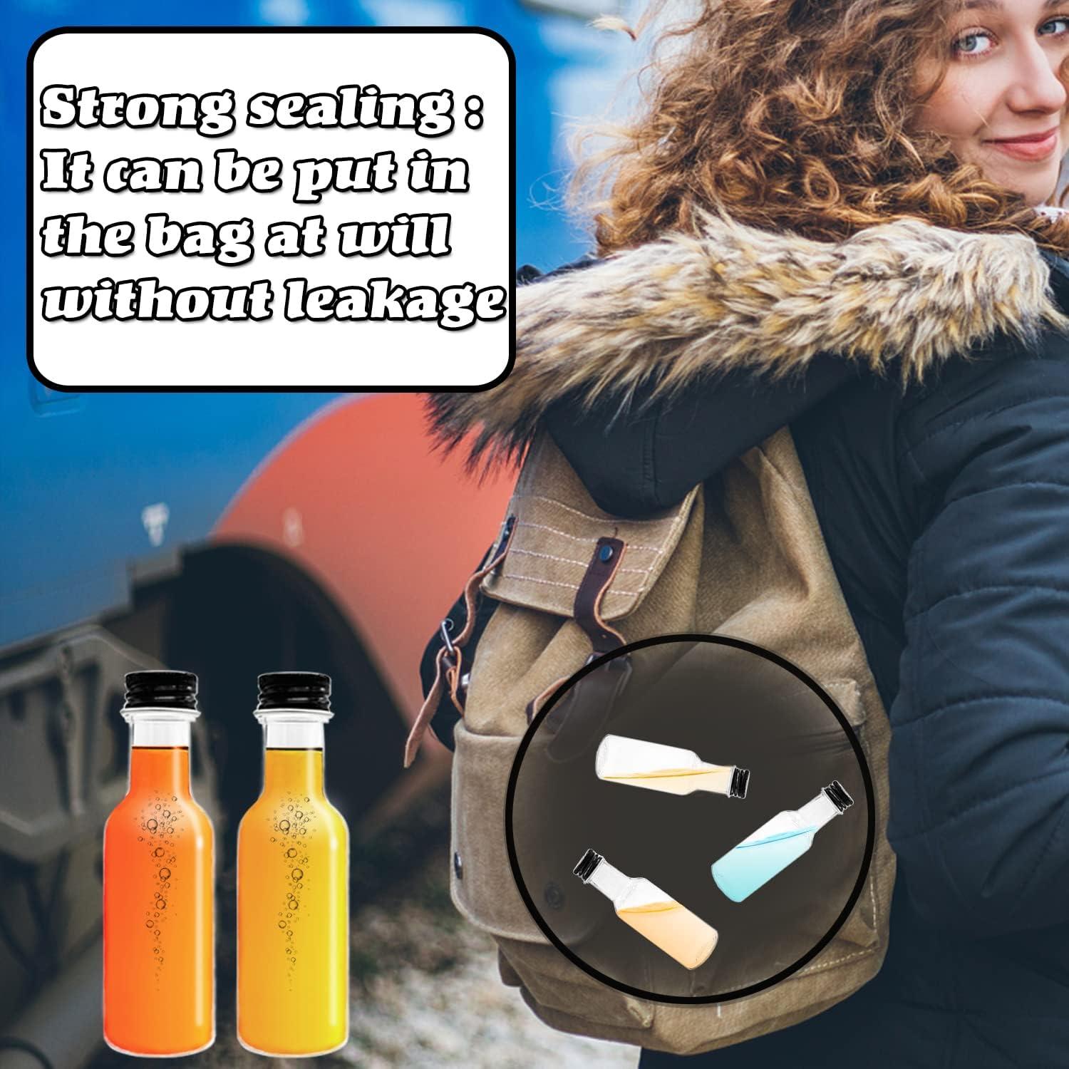 Paquete de 50 Botellas de Licor Mini 50ml Qiuttnqn con Embudos