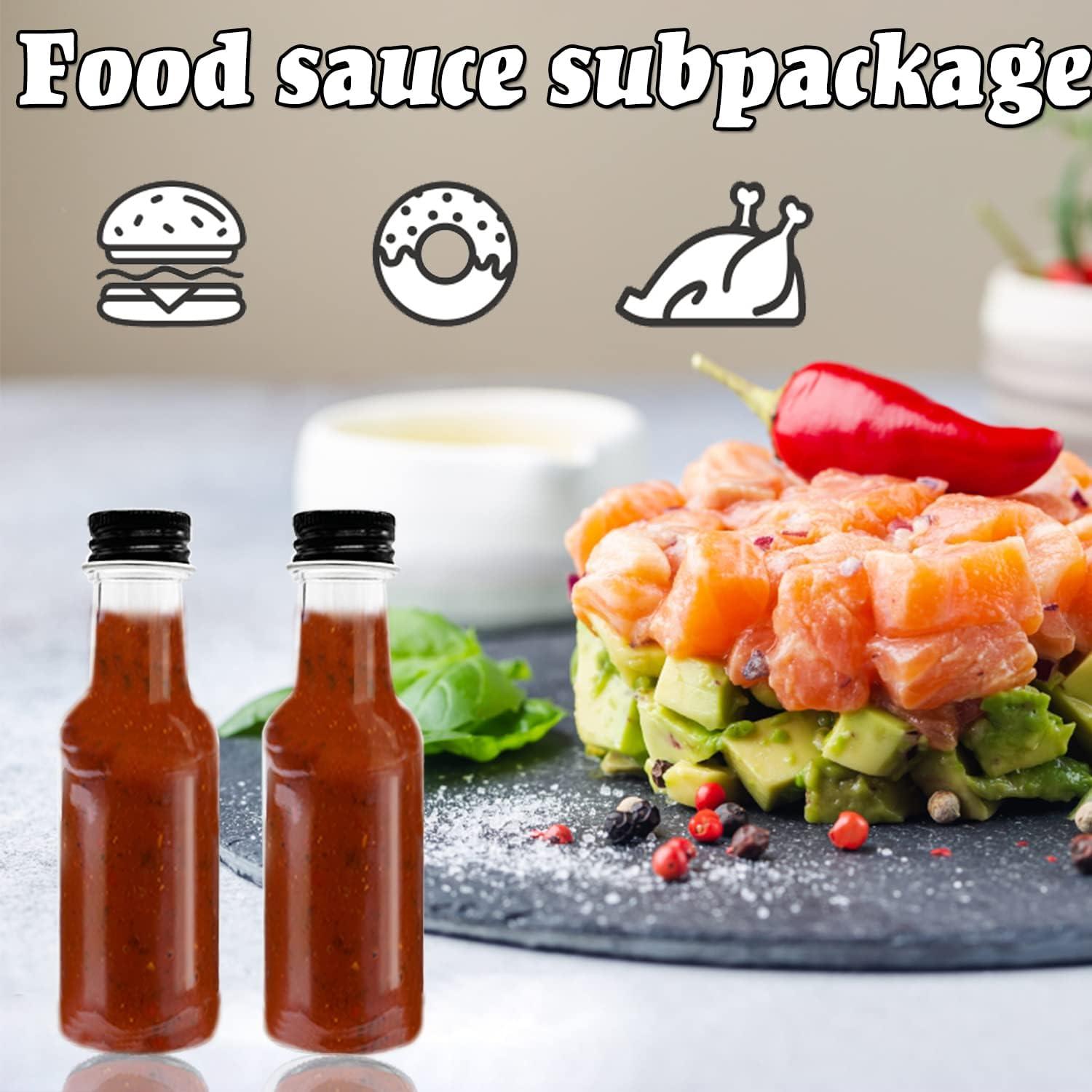 Paquete de 50 Botellas de Licor Mini 50ml Qiuttnqn con Embudos