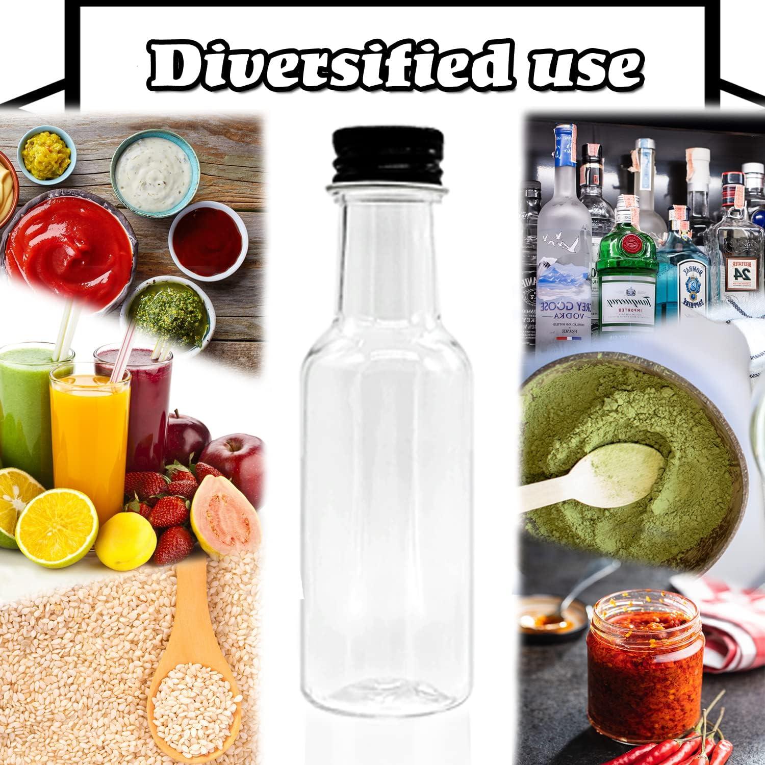 Paquete de 50 Botellas de Licor Mini 50ml Qiuttnqn con Embudos