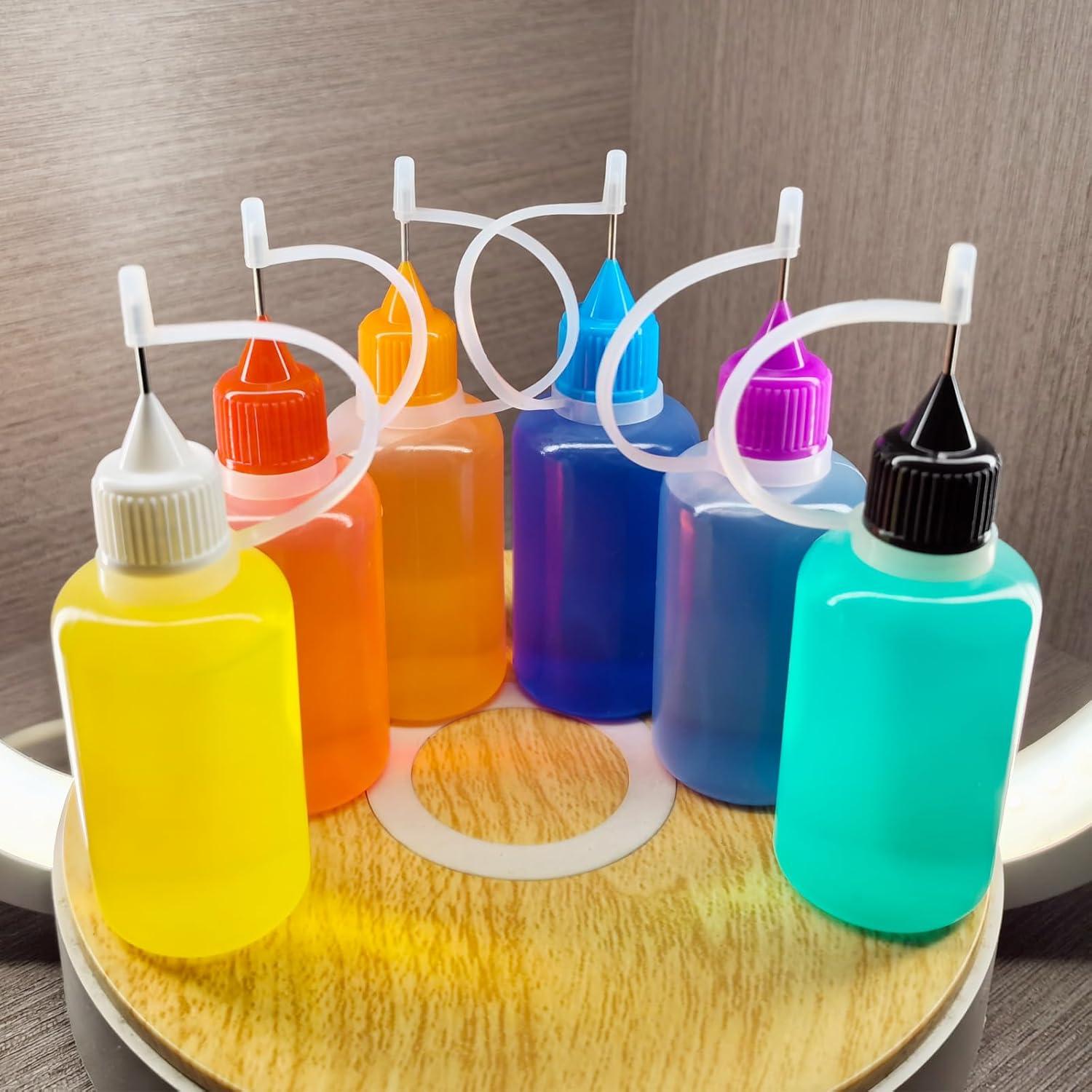 30 Botellas de Aplicador de Precisión LJY 30ml con Puntas y Embudos