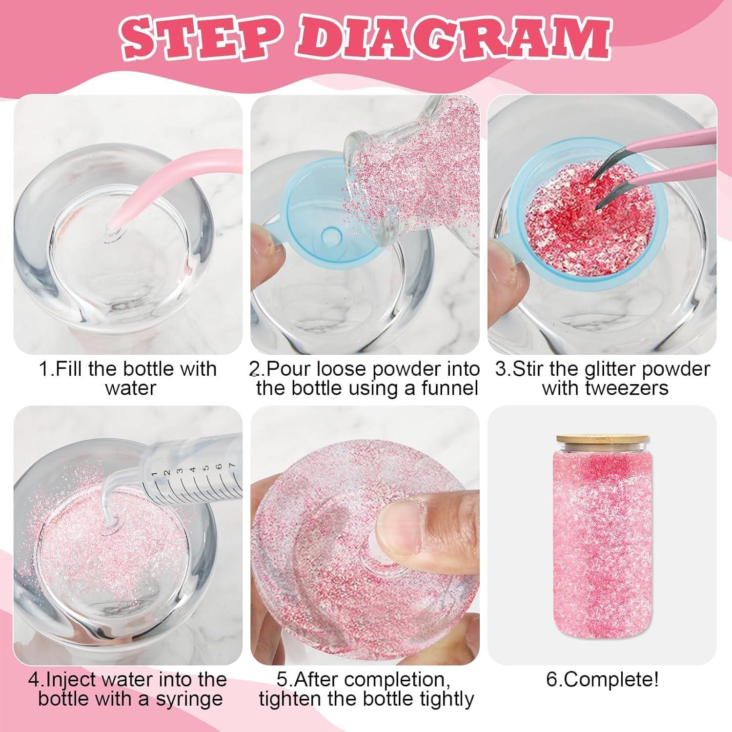 Kit DIY de Globo de Nieve CHENLUKJ - 5 Piezas Rosa