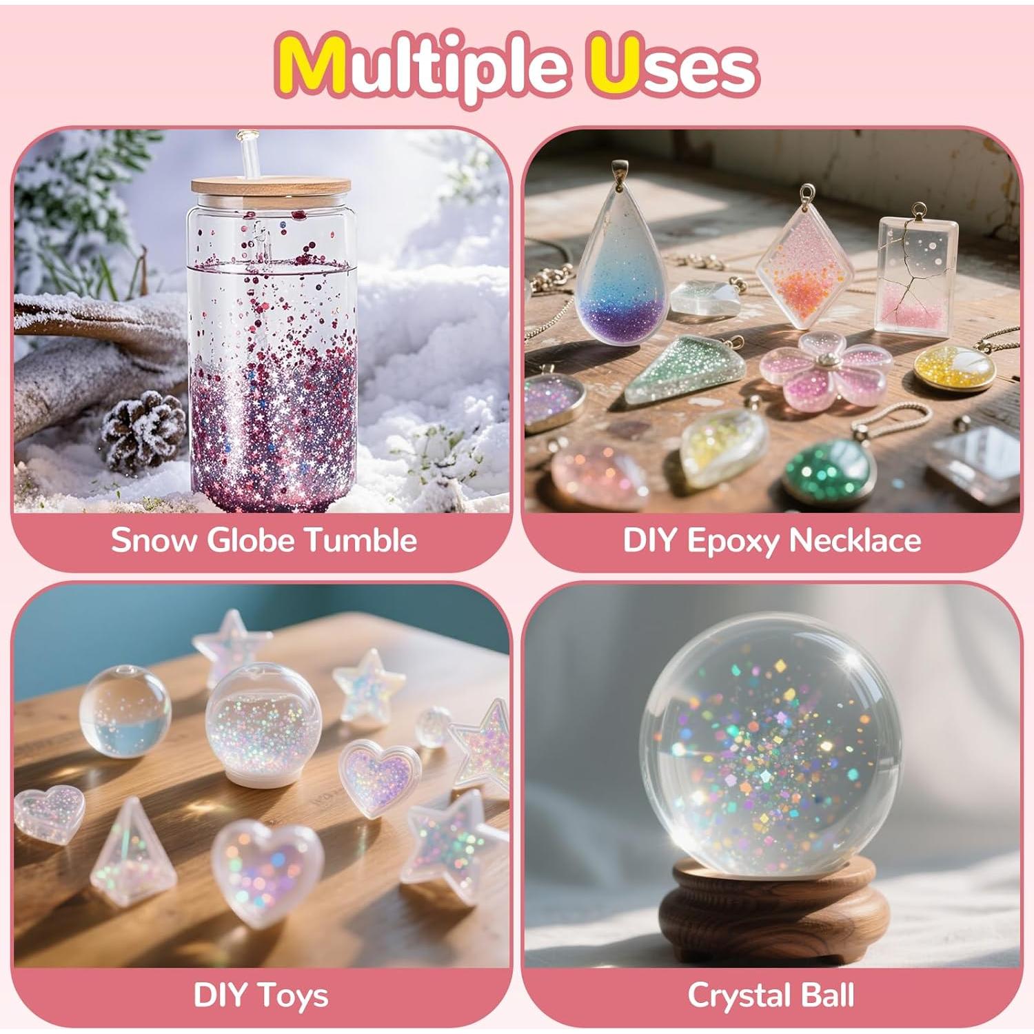 Kit DIY de Globo de Nieve CHENLUKJ - 5 Piezas Rosa