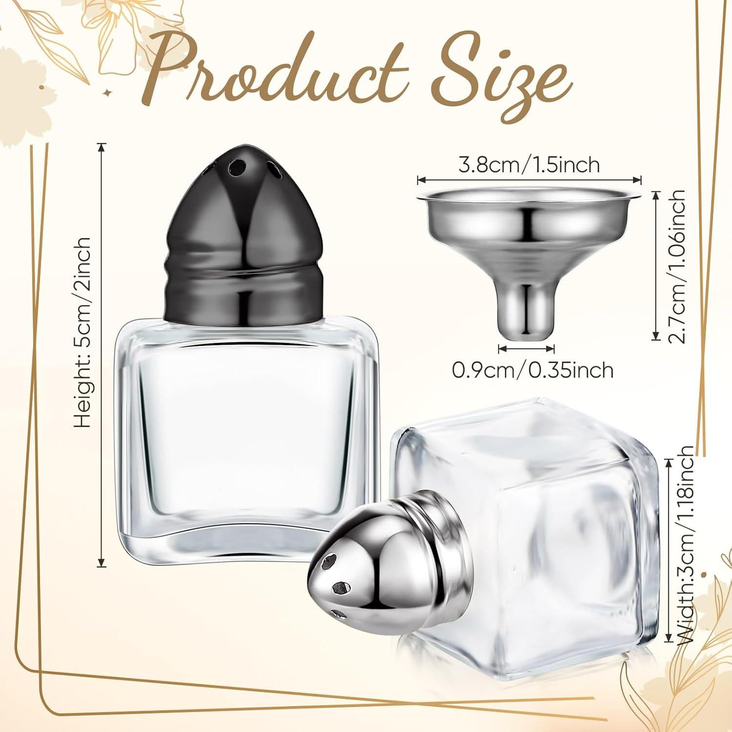 Saleros y Pimenteros Mini Uiifan 12 Pcs Vidrio 14.79 ml