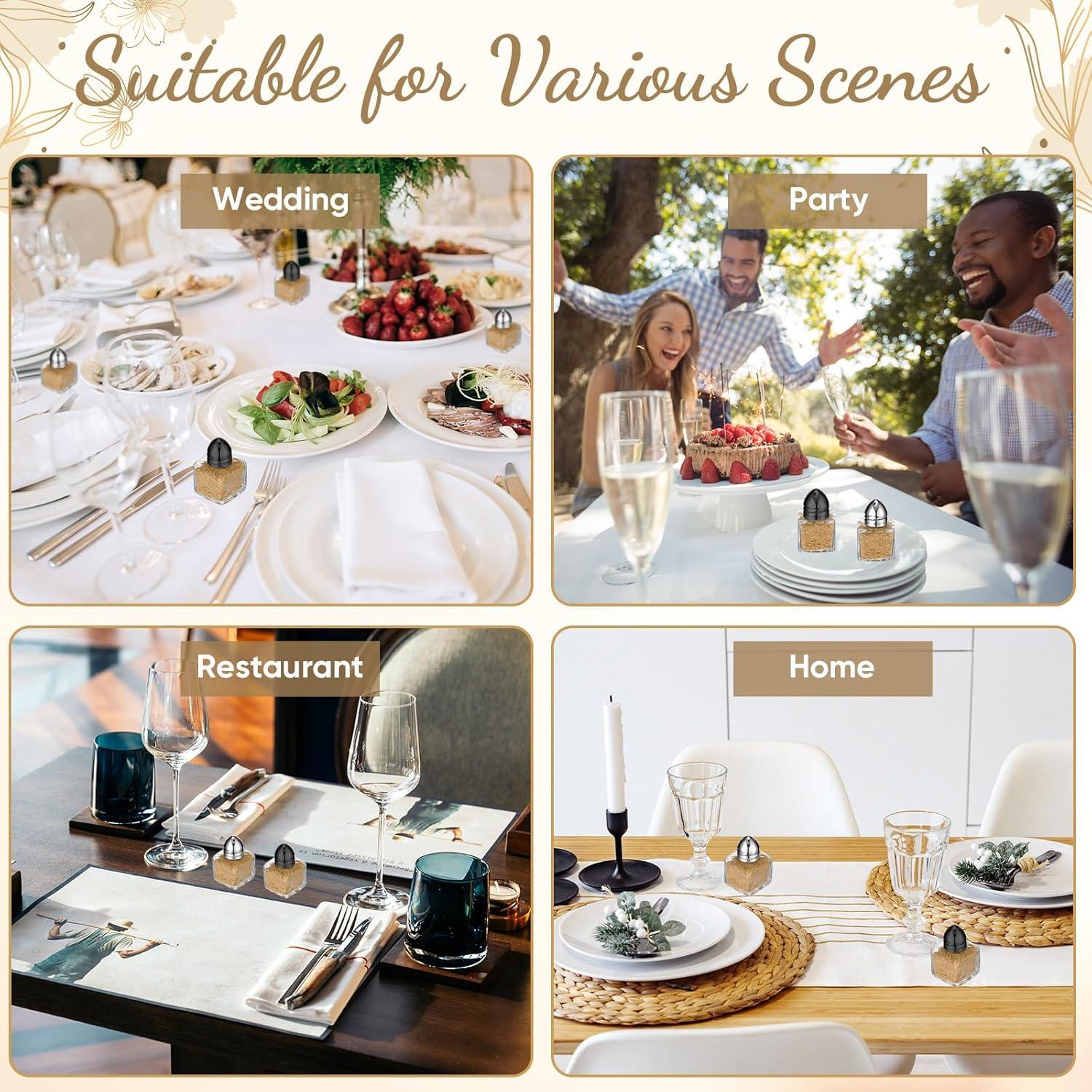 Saleros y Pimenteros Mini Uiifan 12 Pcs Vidrio 14.79 ml