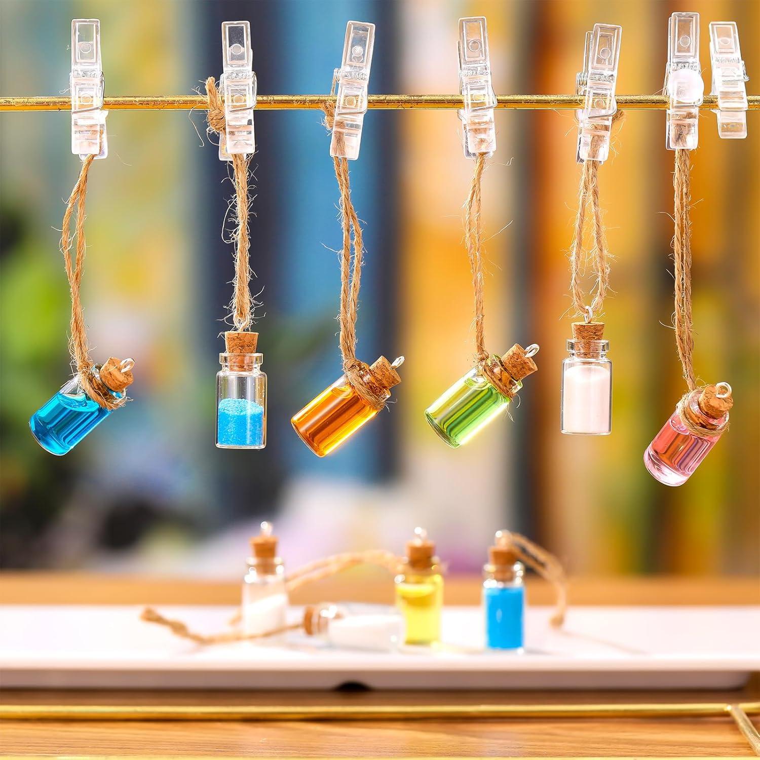 Yungyan 50 Mini Botellas de Vidrio con Corcho 1ml para DIY