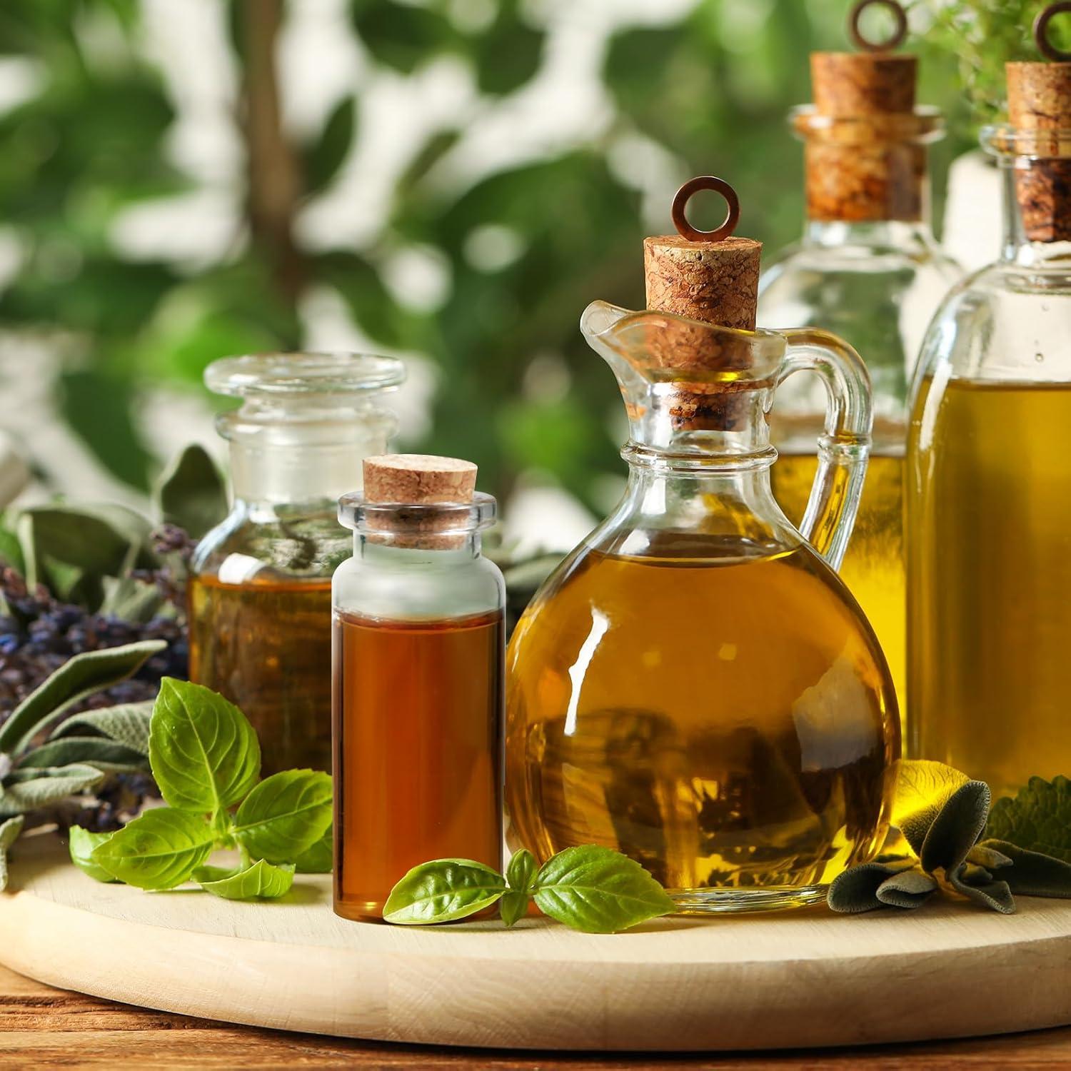 Yungyan 50 Mini Botellas de Vidrio con Corcho 1ml para DIY