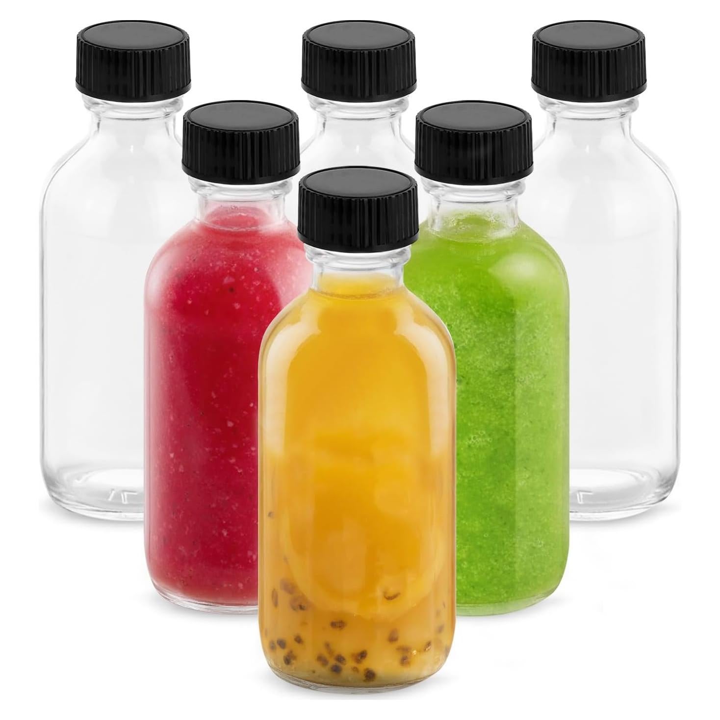 Botellas de vidrio Rionisor 120ml redondas Boston - Paquete de 6