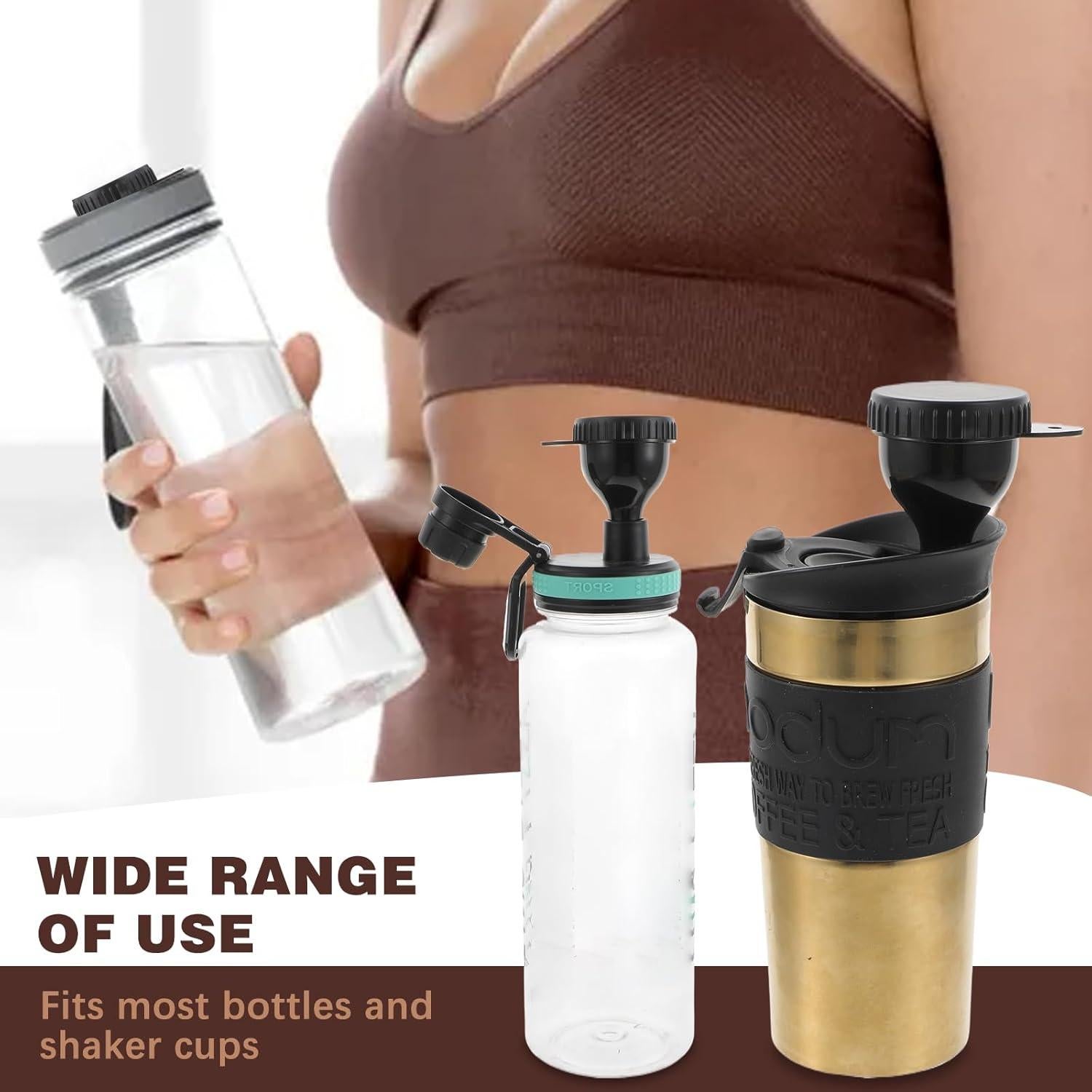 Contenedor de Polvo de Proteína Xinjoduz 50ml 2 Piezas Negro