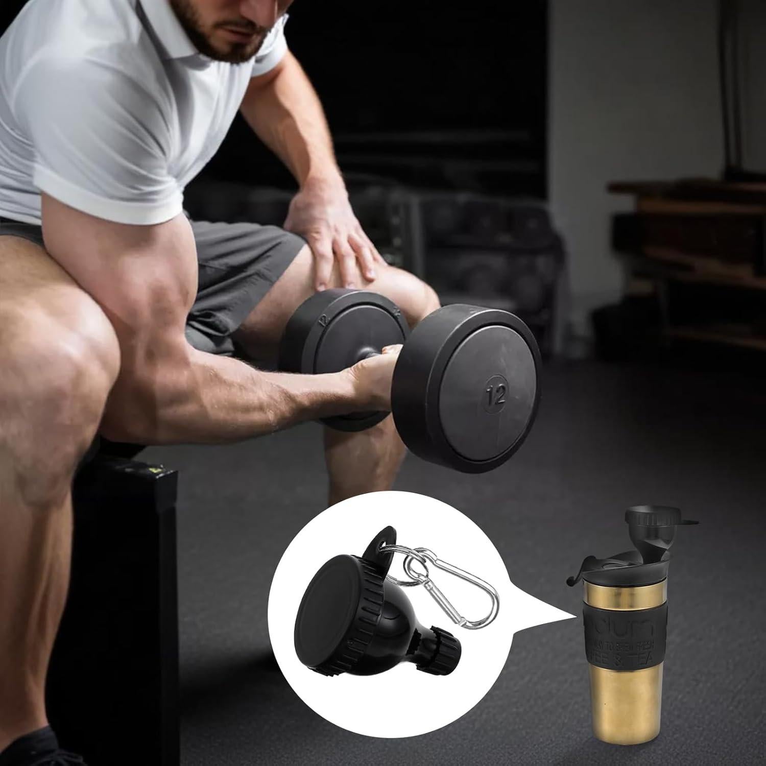 Contenedor de Polvo de Proteína Xinjoduz 50ml 2 Piezas Negro