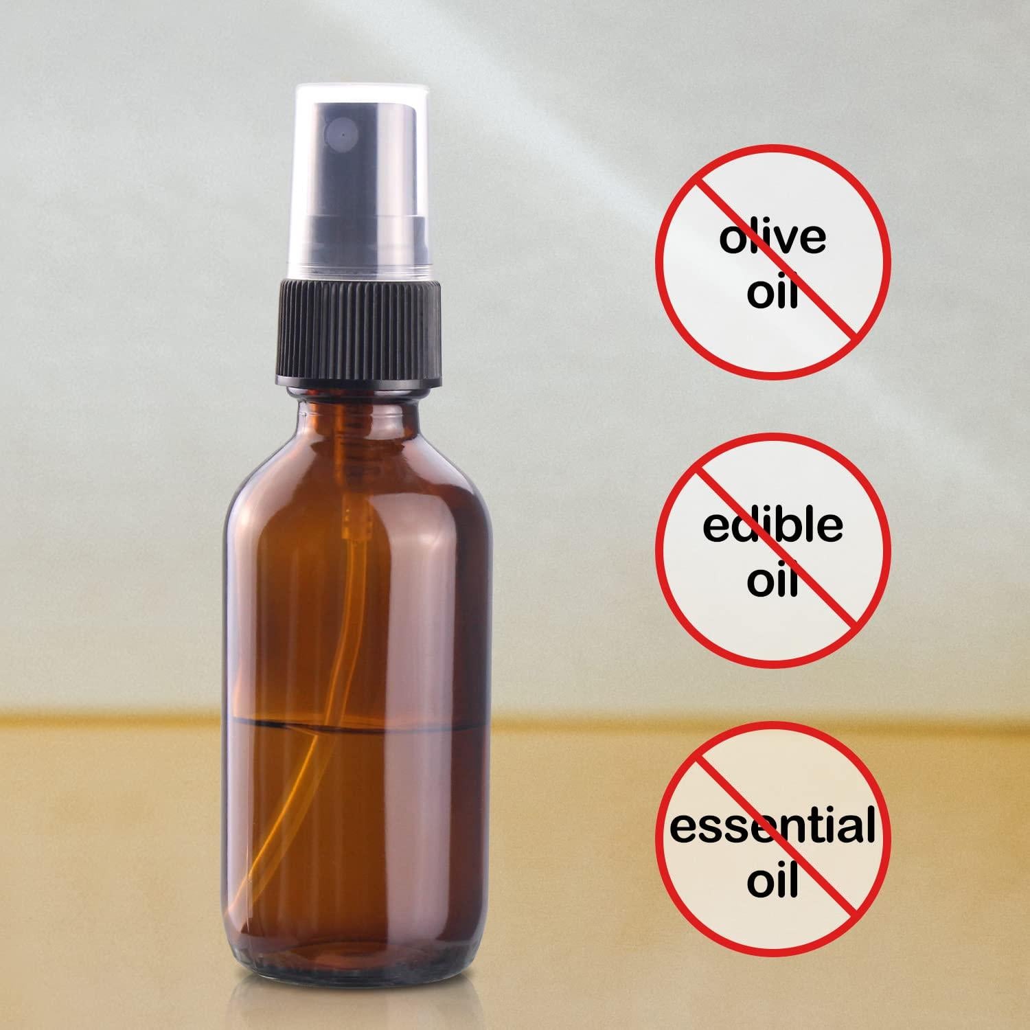 Botellas de Spray de Vidrio Mini Wedama 2 oz Ámbar - Paquete de 4