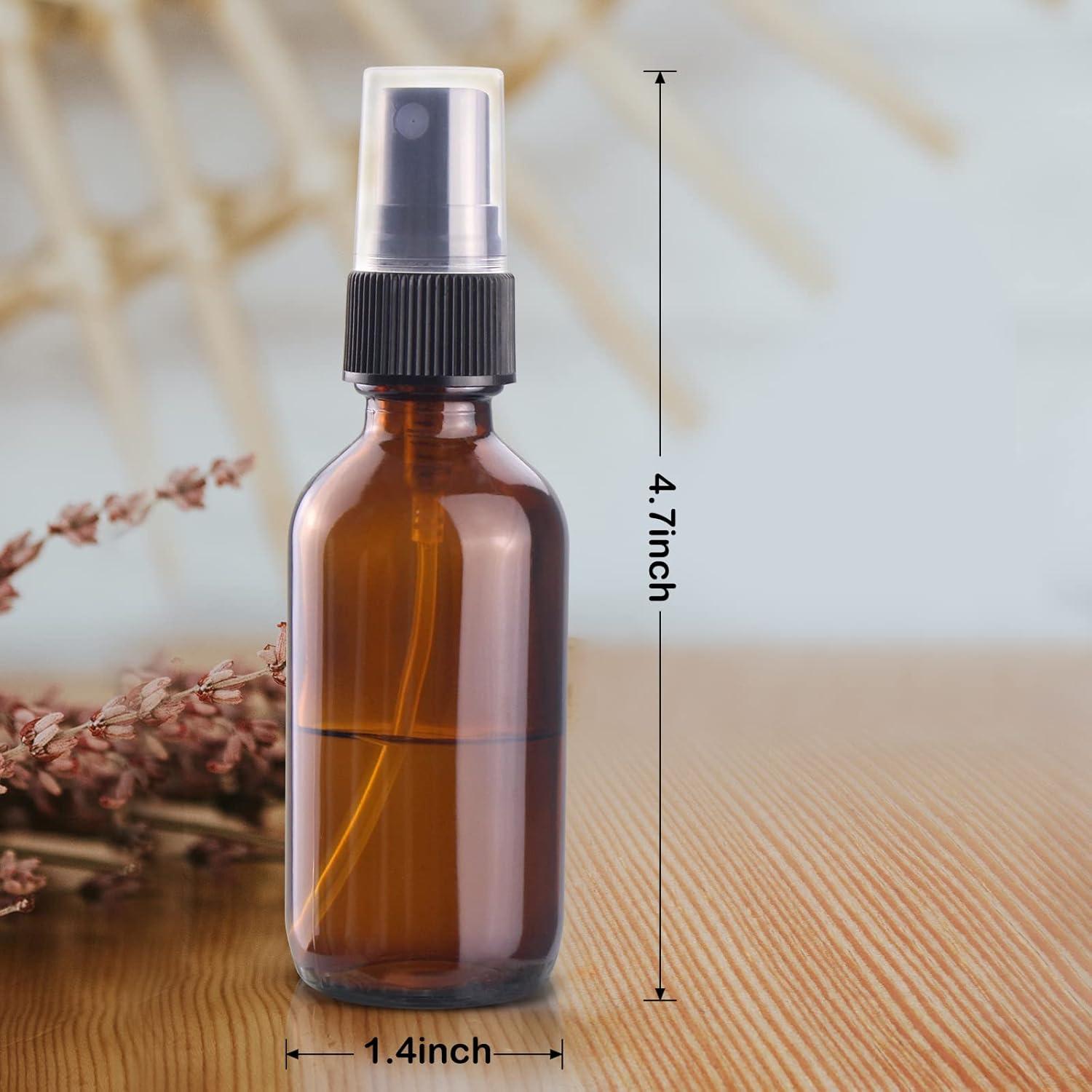 Botellas de Spray de Vidrio Mini Wedama 2 oz Ámbar - Paquete de 4