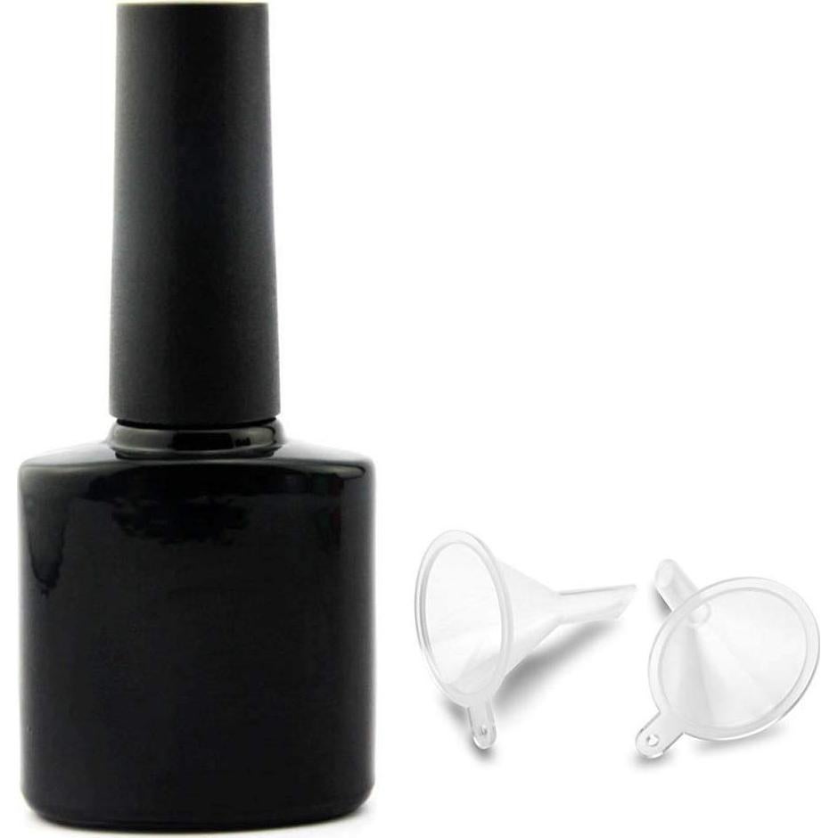 6 Botellas Vacías de Esmalte de Uñas 10ml con Embudos