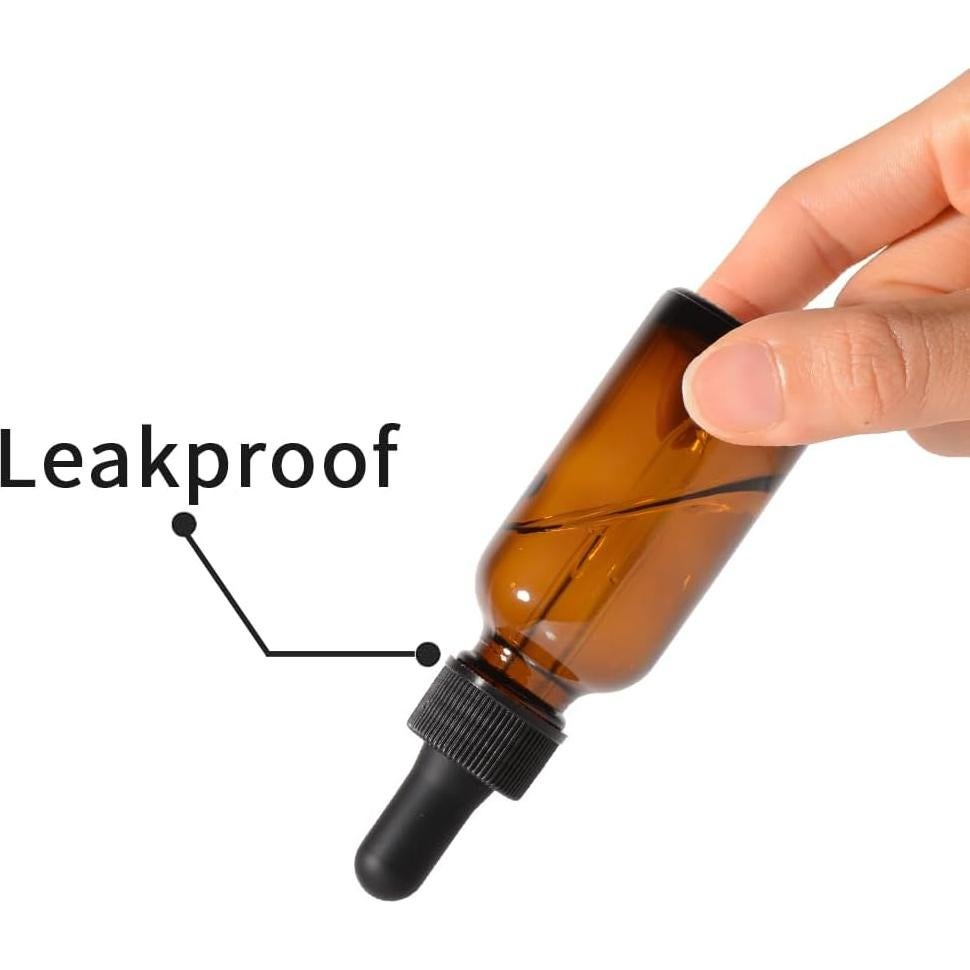 Botellas gotero de vidrio ámbar 30 ml - 4 Pack StellaCare