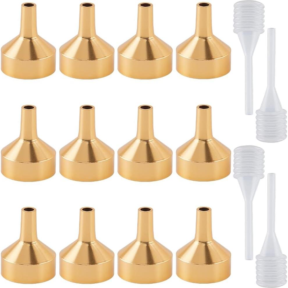 Set 16Pcs Mini Embudos de Aluminio GORGECRAFT con Pipetas