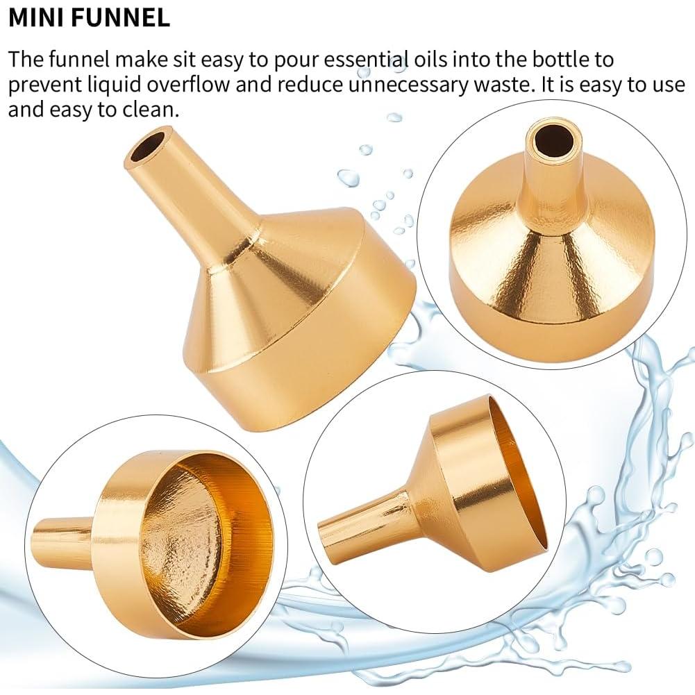 Set 16Pcs Mini Embudos de Aluminio GORGECRAFT con Pipetas