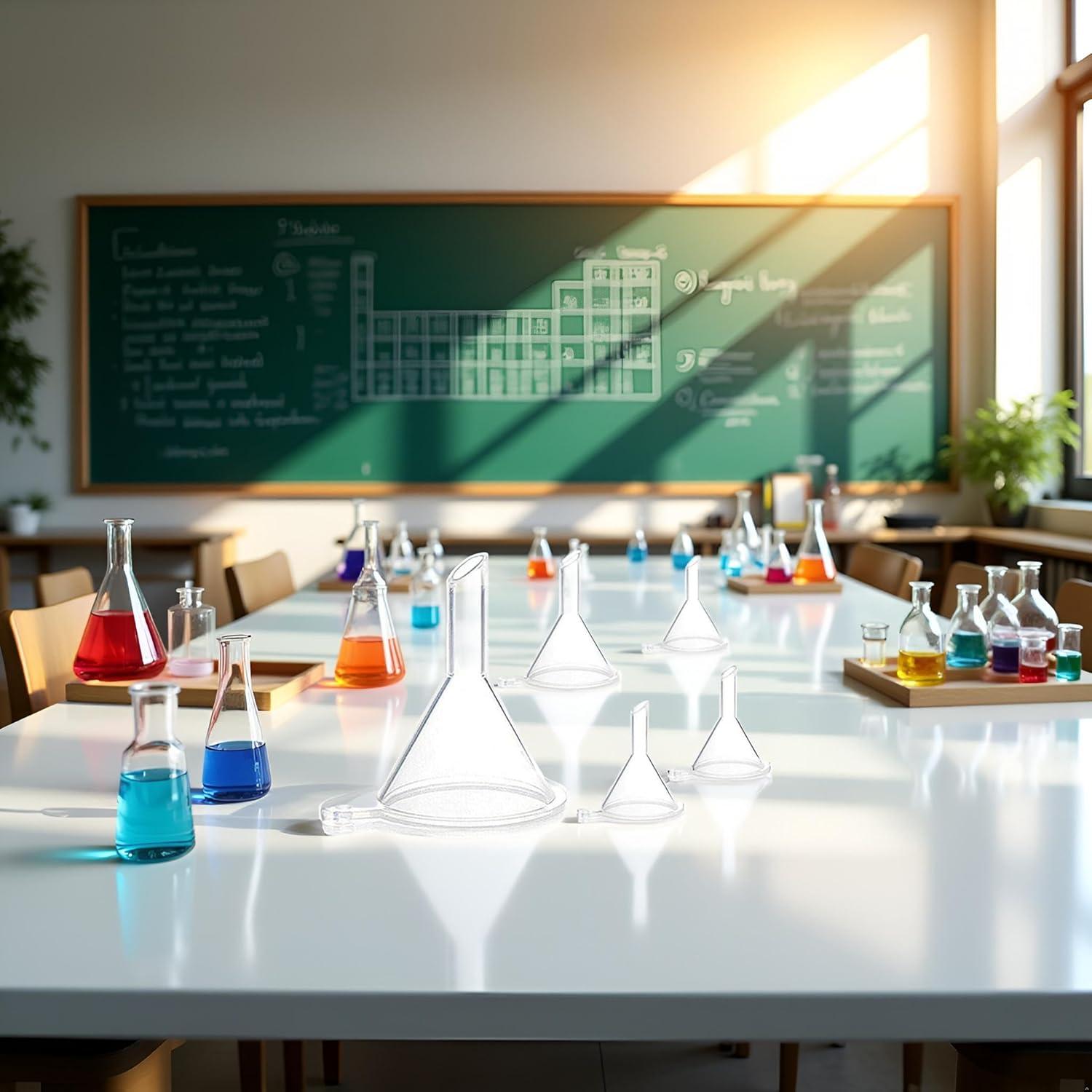 Set de 5 Embudos Mini Blancos de Plástico Multiusos BWESOO