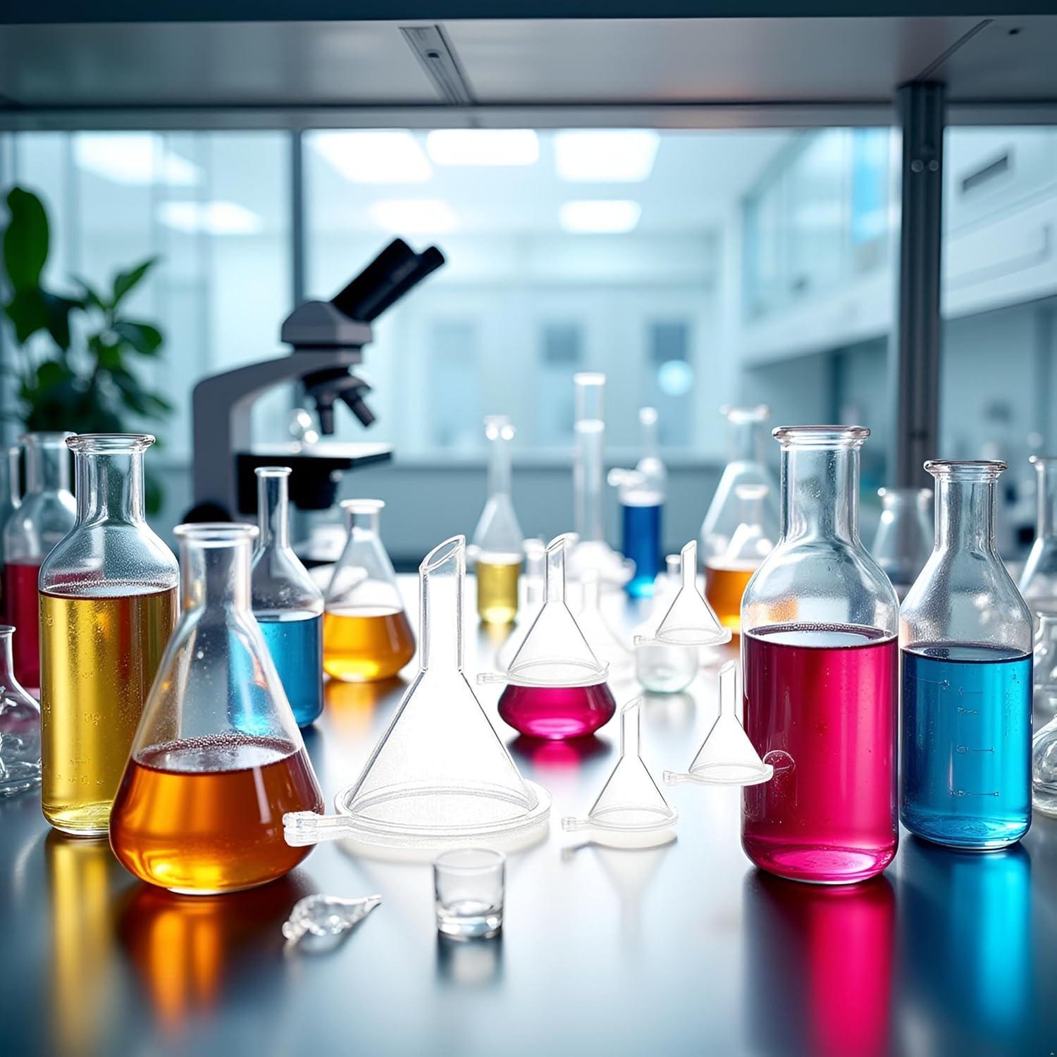 Set de 5 Embudos Mini Blancos de Plástico Multiusos BWESOO