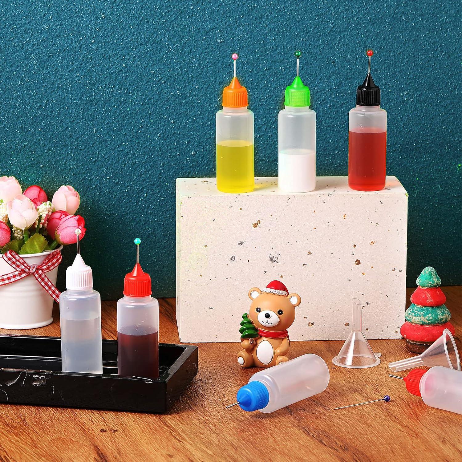 12 Botellas Aplicadoras de Precisión 20 ml Baderke con Agujas y Embudos