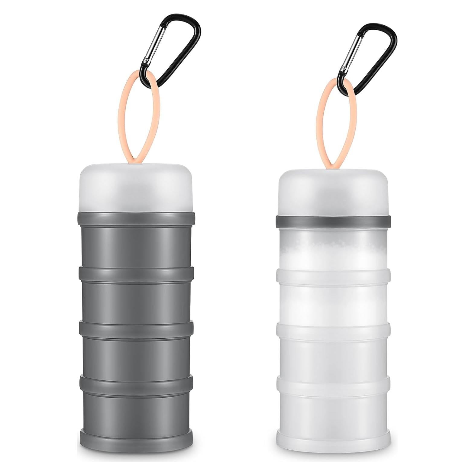 Contenedor de Polvo de Proteína Baderke 2 Pcs Apilable 473ml