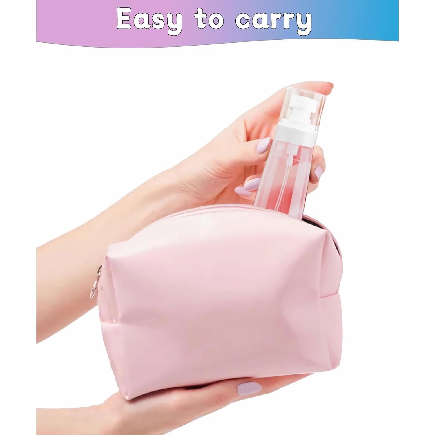 Paquete de 6 Botellas de Spray Rellenables uadbau 60ml Rosa