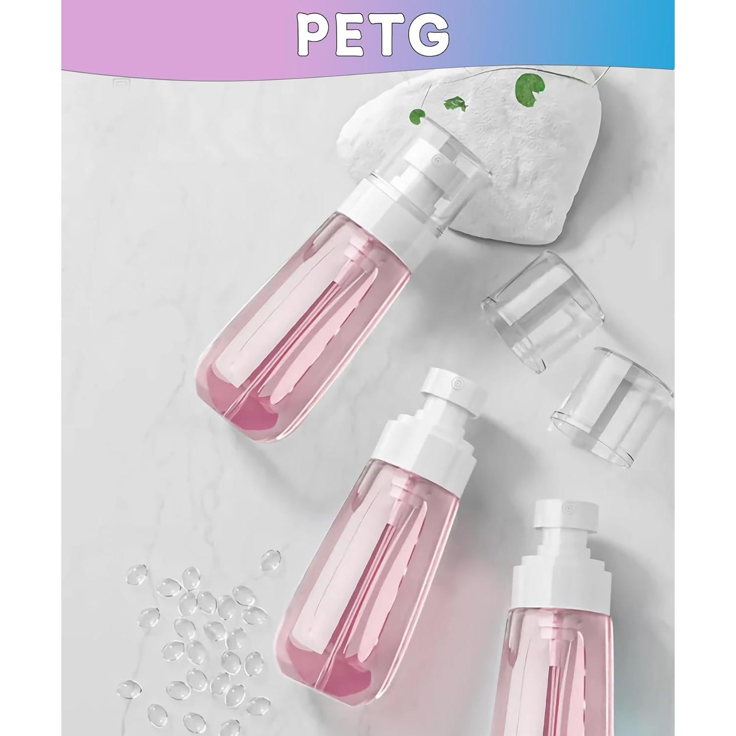 Paquete de 6 Botellas de Spray Rellenables uadbau 60ml Rosa