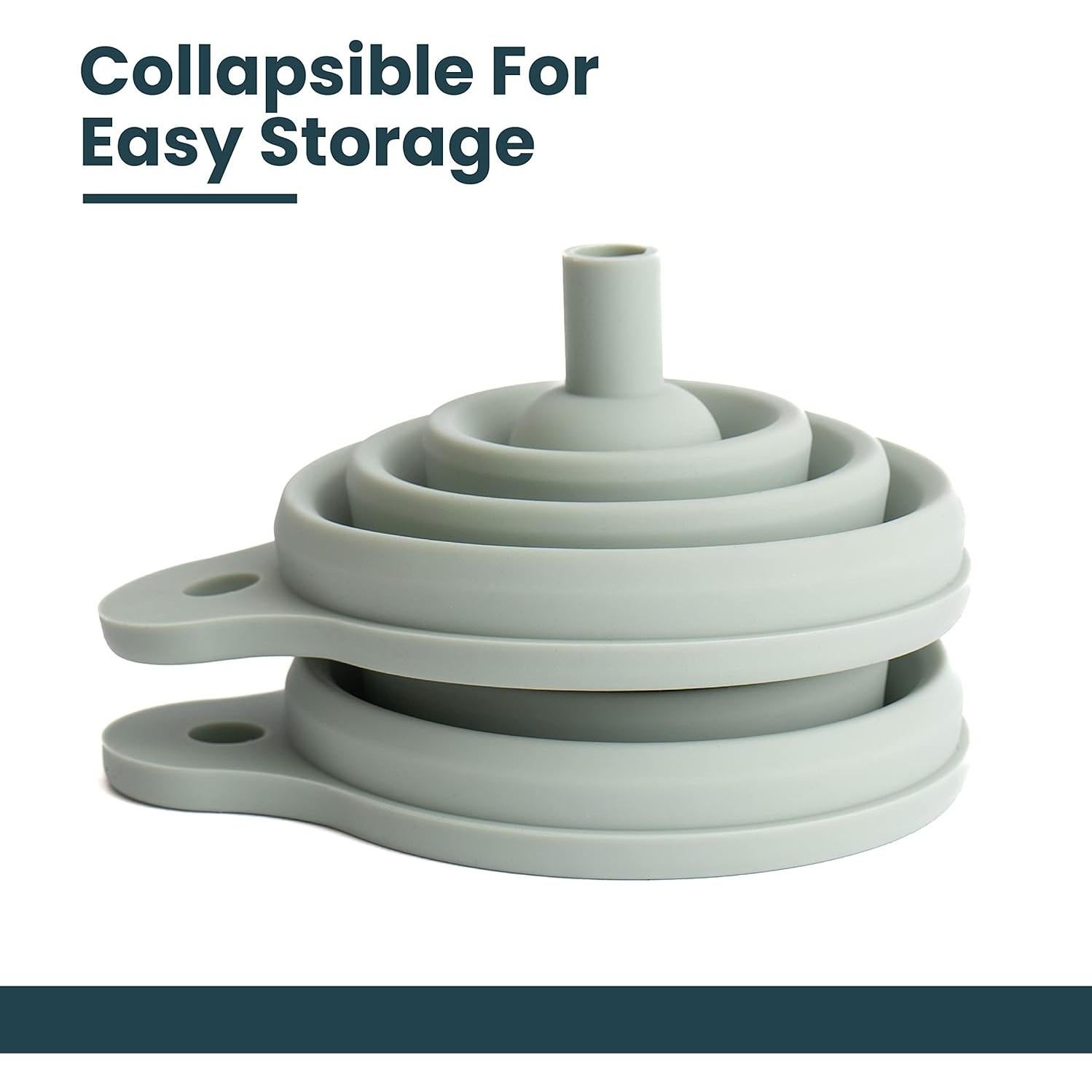 Embudo de Silicona Plegable Serro para Aceite y Líquidos 12.5cm