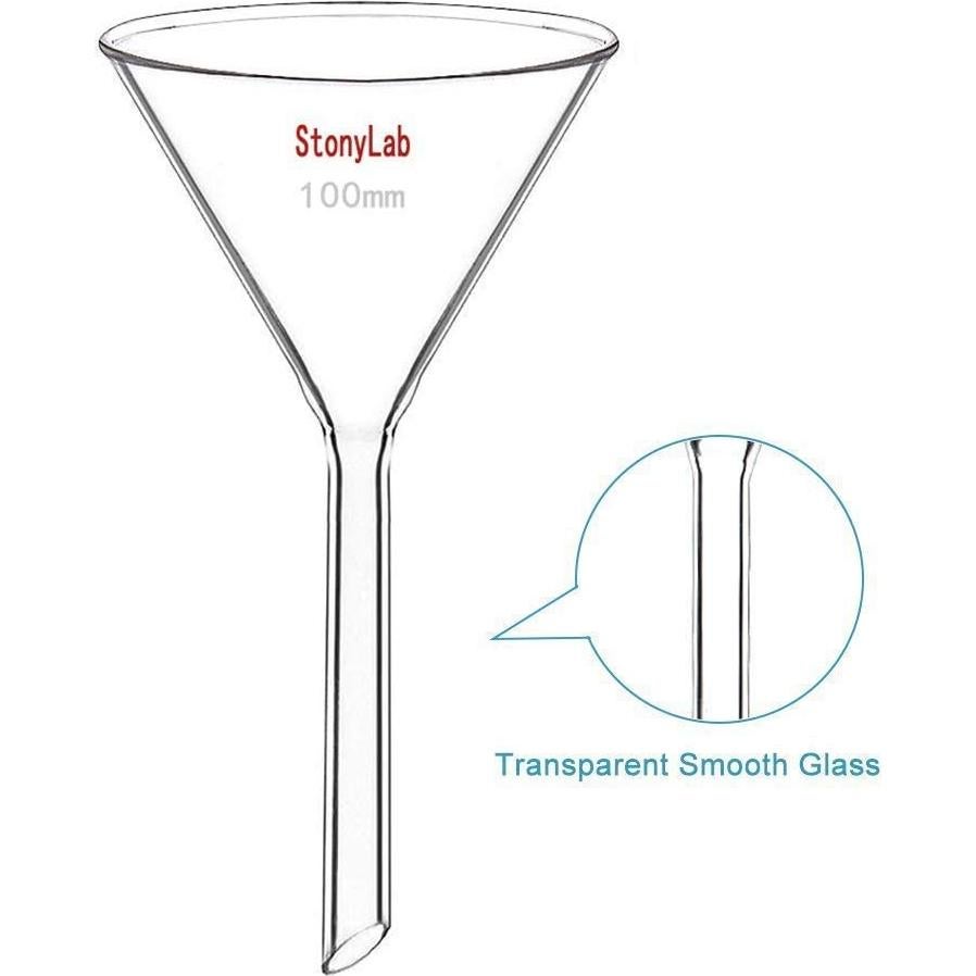 Set de embudos de vidrio StonyLab 4 piezas 50-120 mm