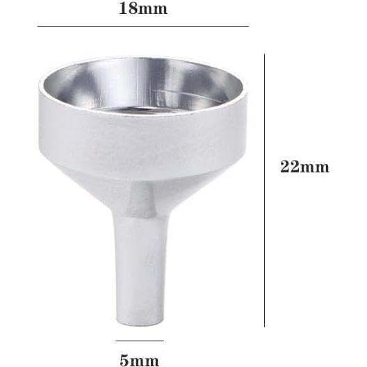 Juego de 10 embudos metálicos mini dorados Jinshining