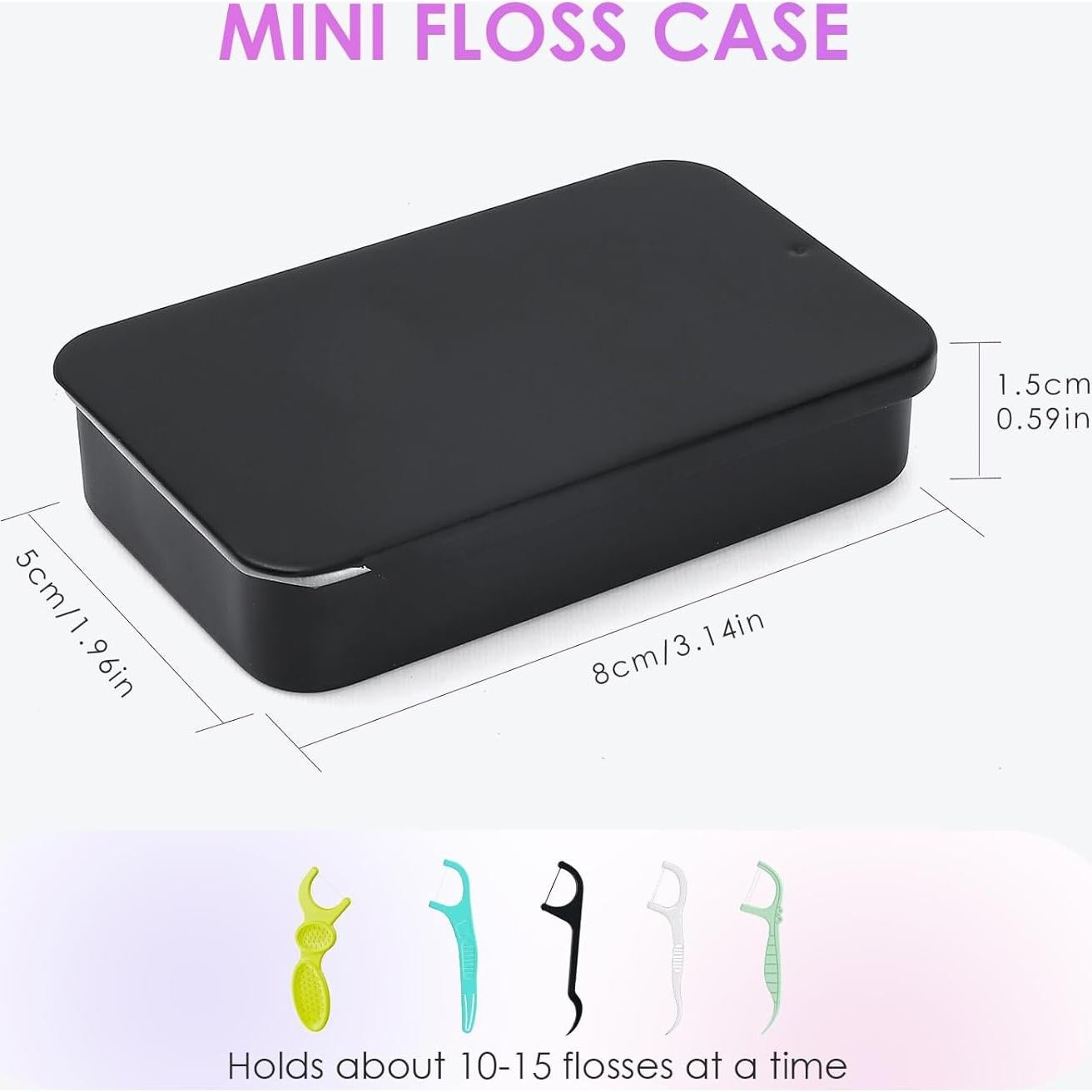 Estuche de Palillos de Hilo Dental Gerkia 2Pack Reutilizable