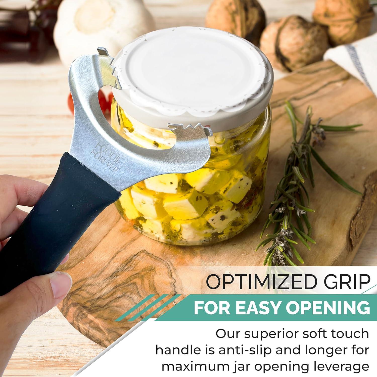 Abridor de Tarros 2 en 1 FoodieForever - Acero Inoxidable