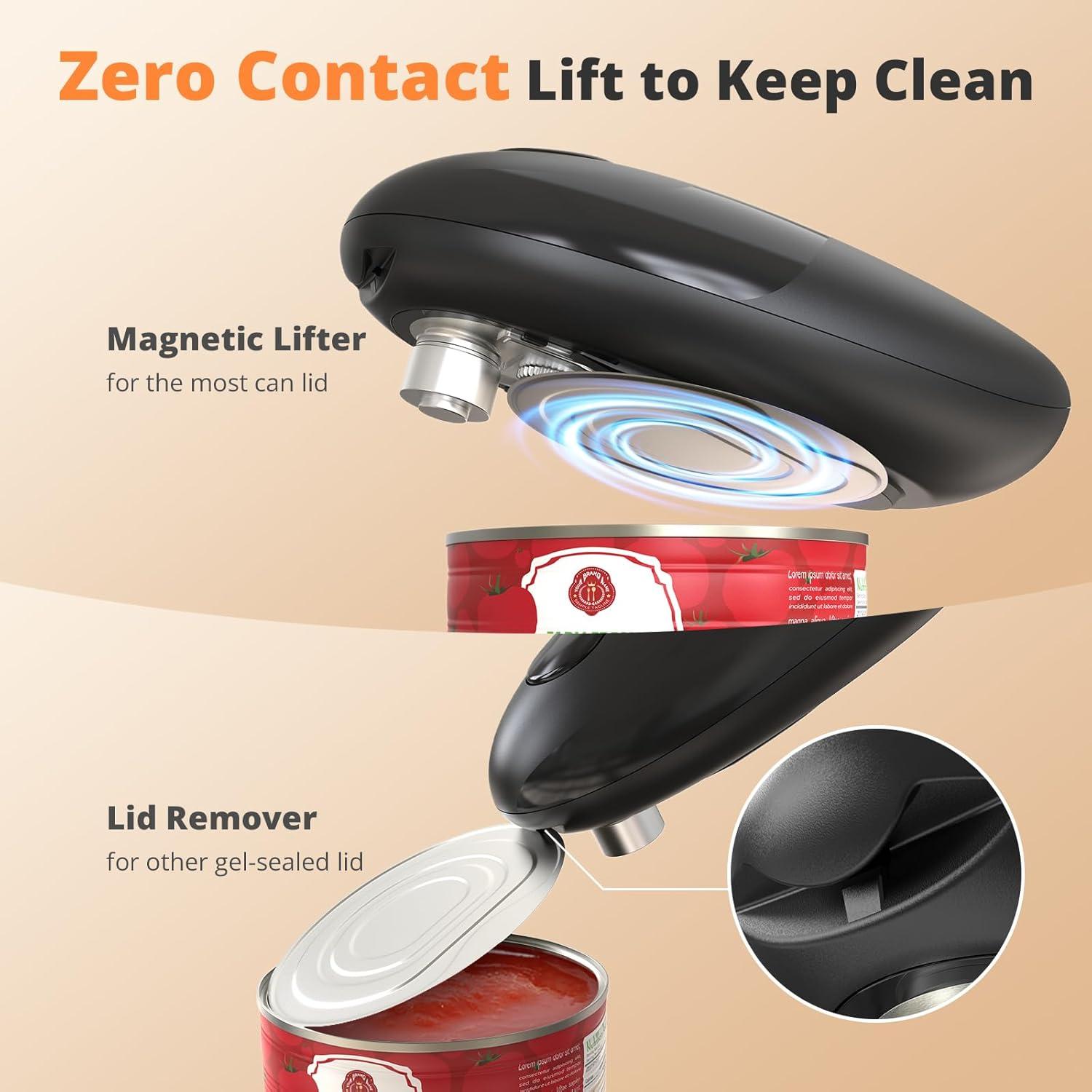 Abrelatas Eléctrico SYAWS Automático para Latas - Negro