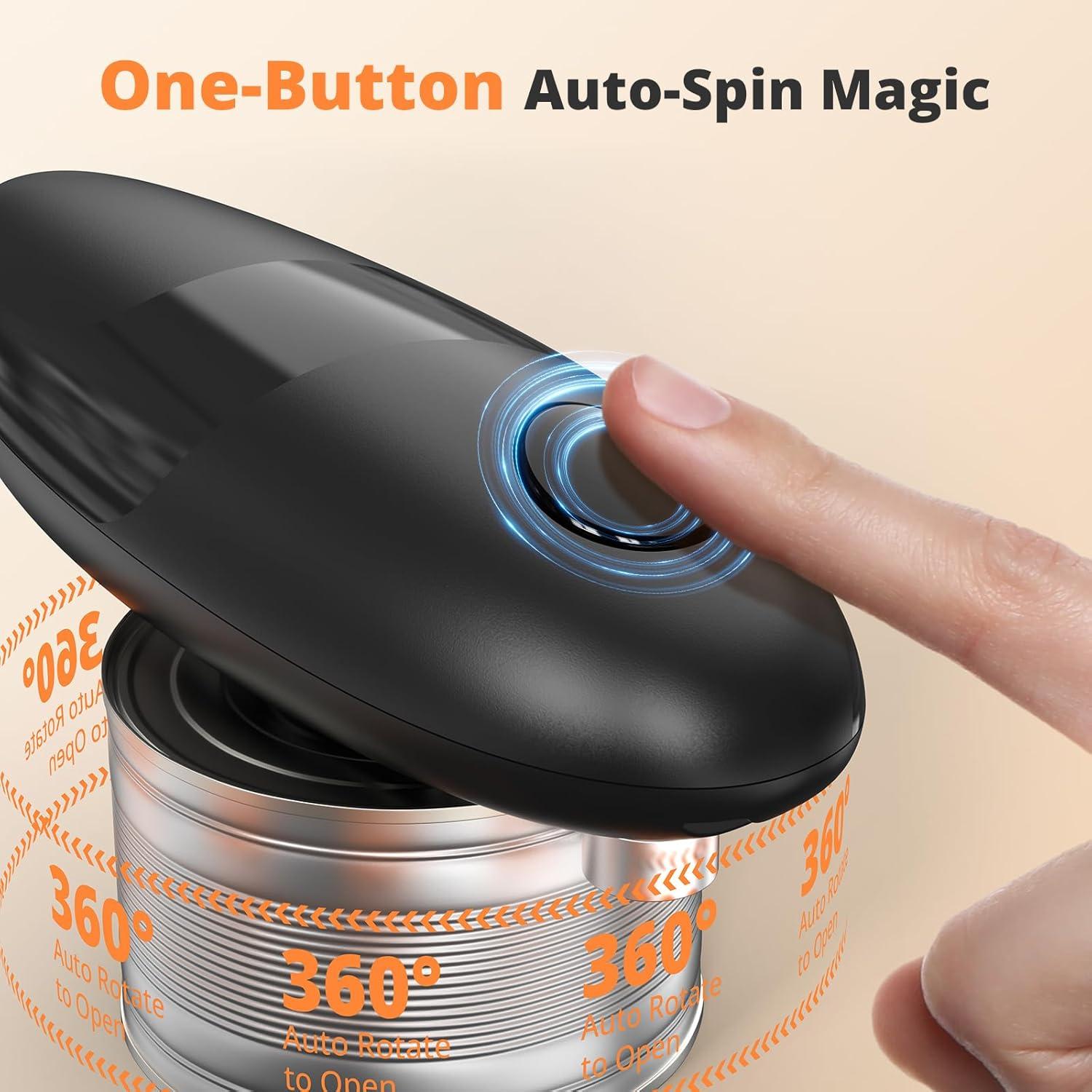 Abrelatas Eléctrico SYAWS Automático para Latas - Negro