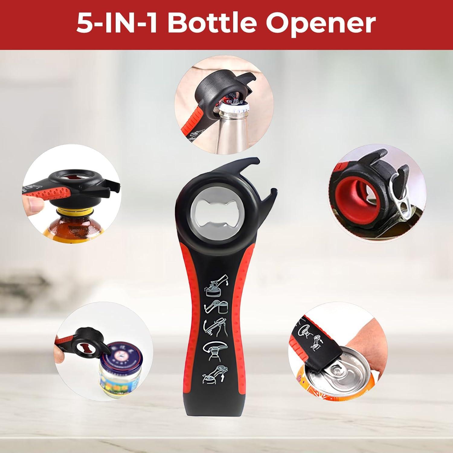 Abridor de frascos 5 en 1 Amroicus para manos débiles