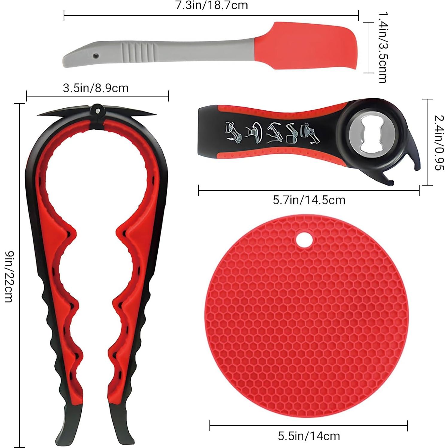 Abridor de frascos 5 en 1 Amroicus para manos débiles