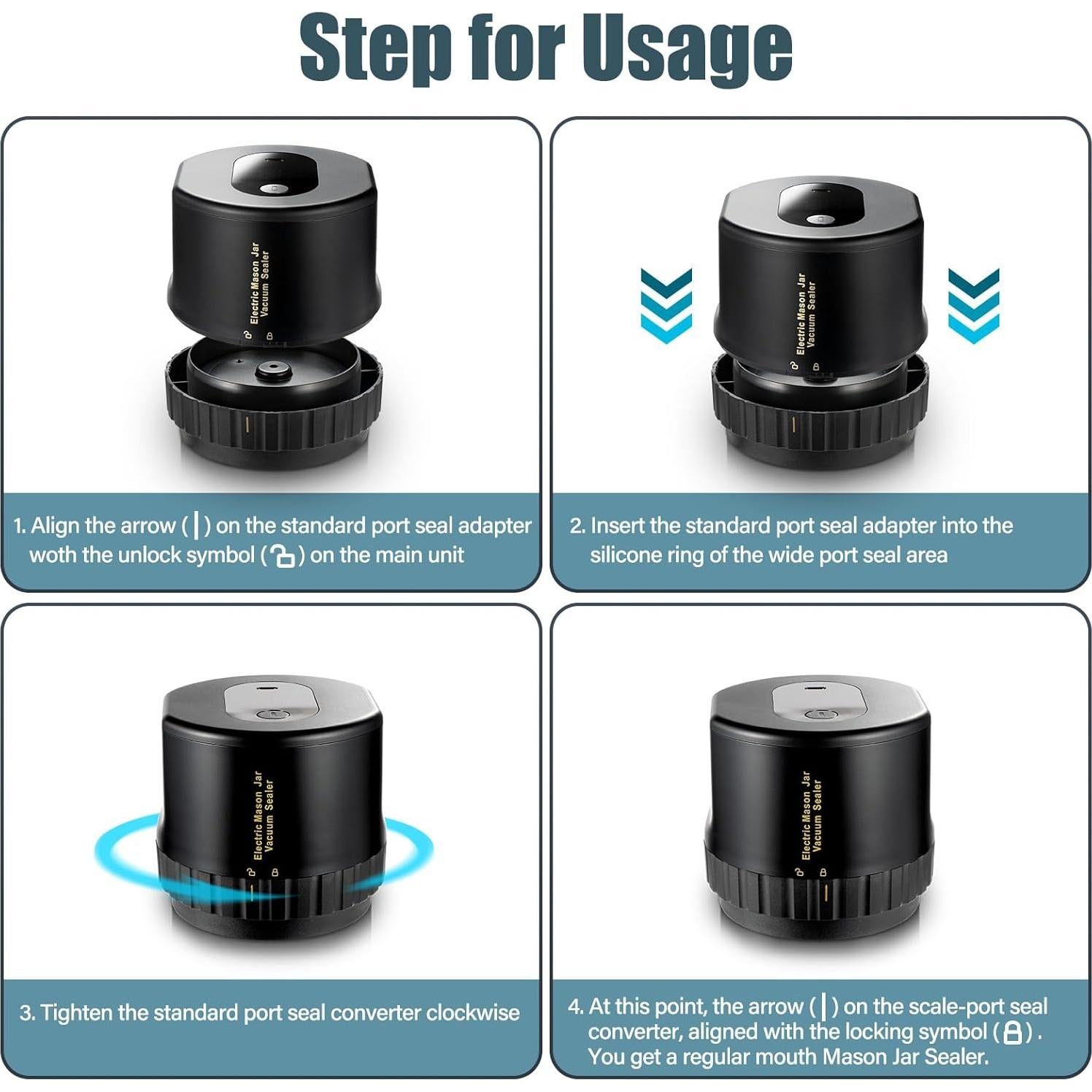 Sellador al Vacío Eléctrico Unichild para Frascos de Mason