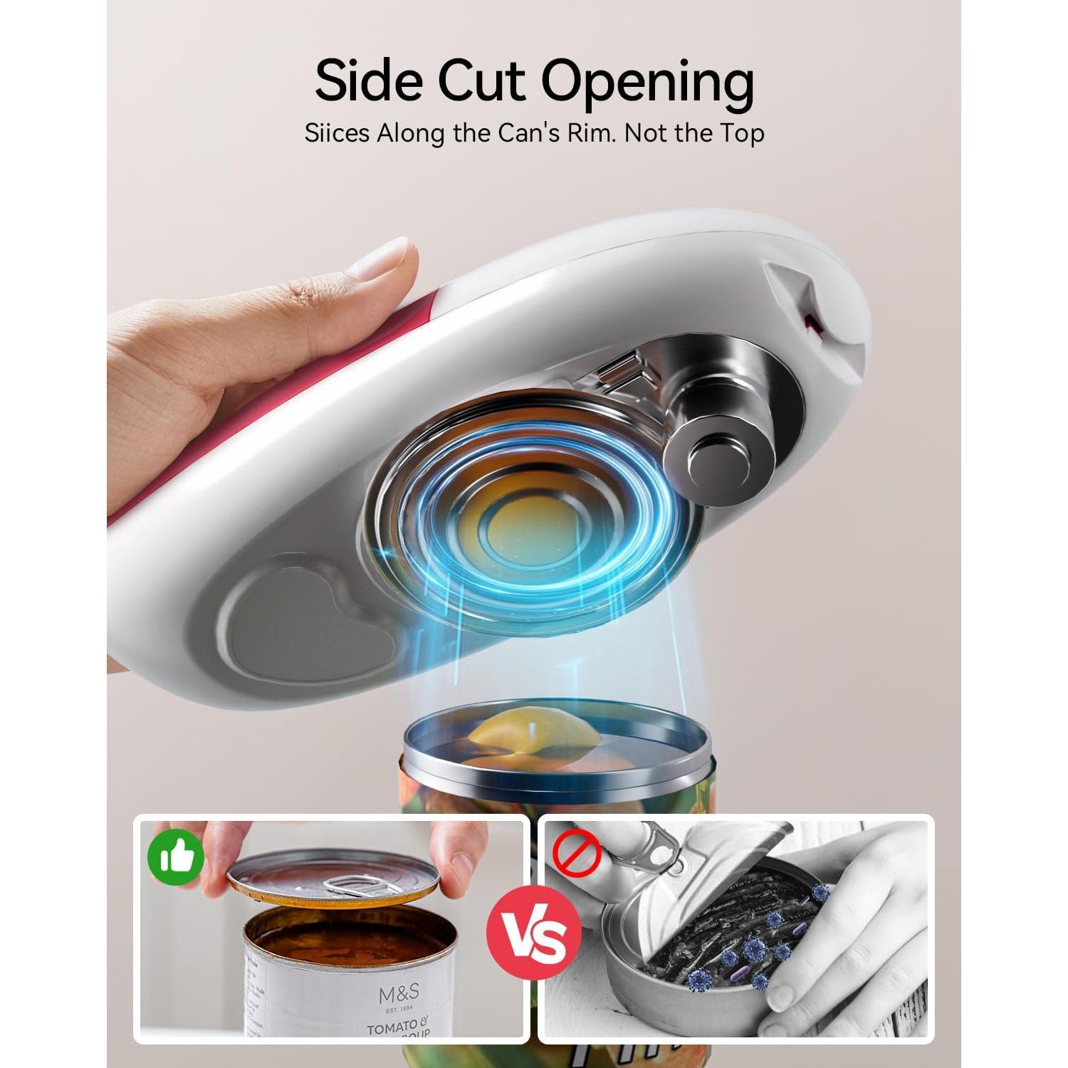 Abrelatas Eléctrico Phniti Automático 2W Rojo/Blanco