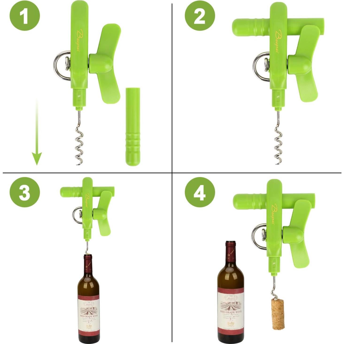 Abridor de Latas Manual 4-en-1 Bangrui Verde - Seguro y Versátil