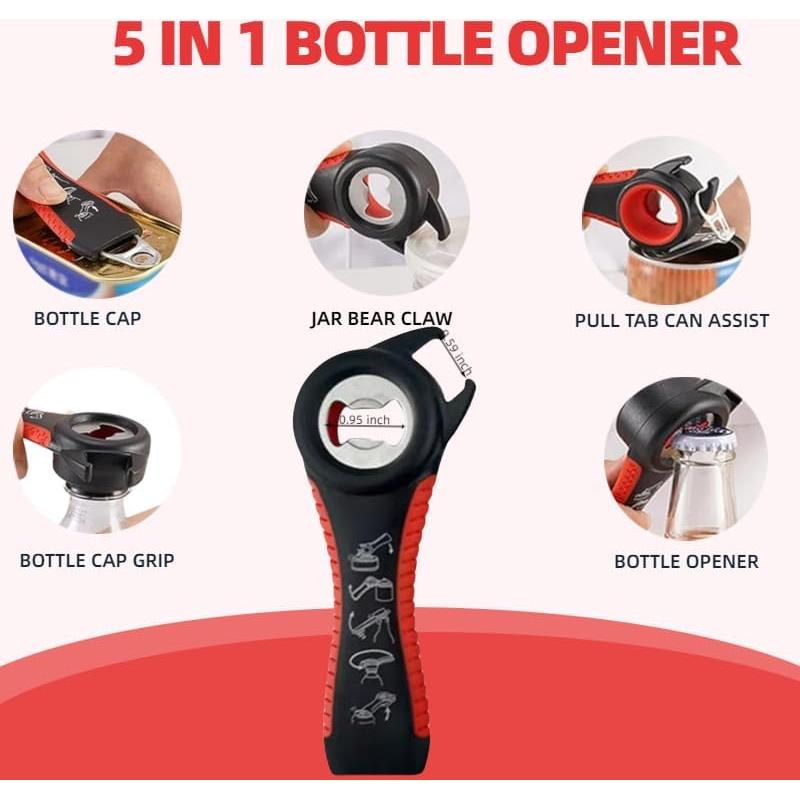 Abridor de frascos 5 en 1 TewinEchanders para manos débiles