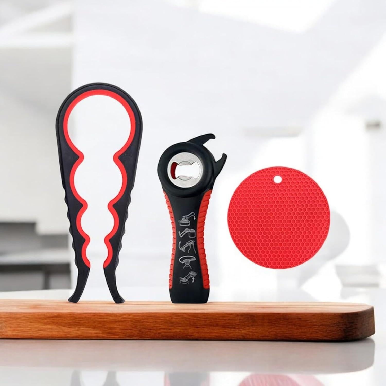 Abridor de frascos 5 en 1 TewinEchanders para manos débiles