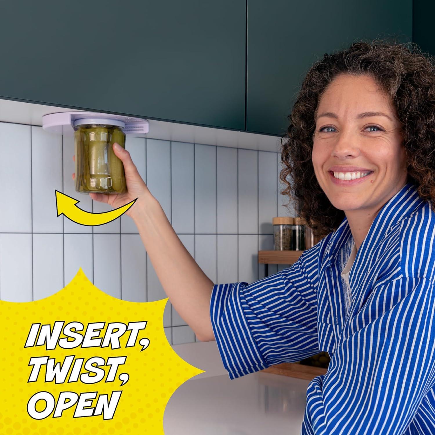 Abridor de Tarros PopDatJar Houseify - Fácil de Usar, Bajo Gabinete